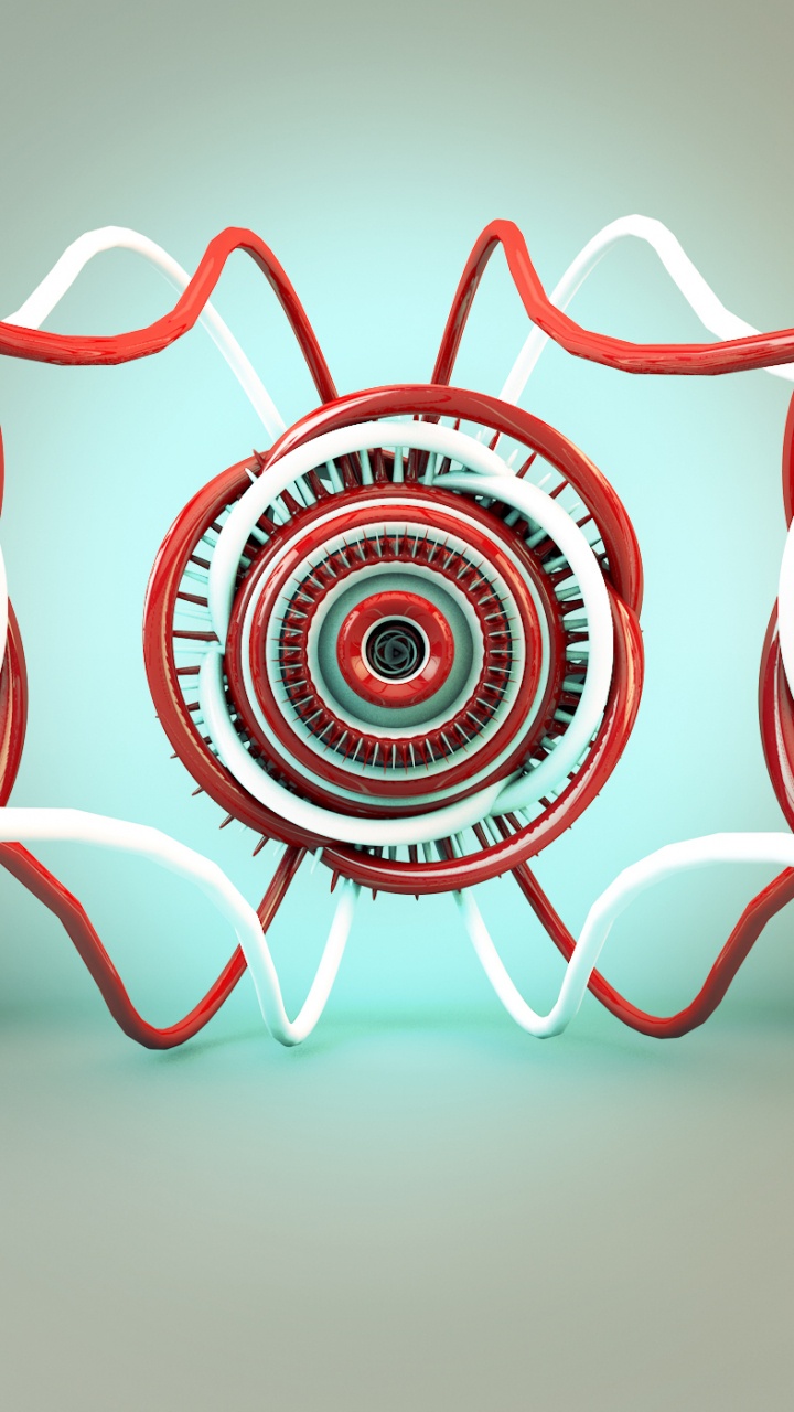 Обои технология, красный цвет, технологии, графический дизайн, круг в разрешении 720x1280