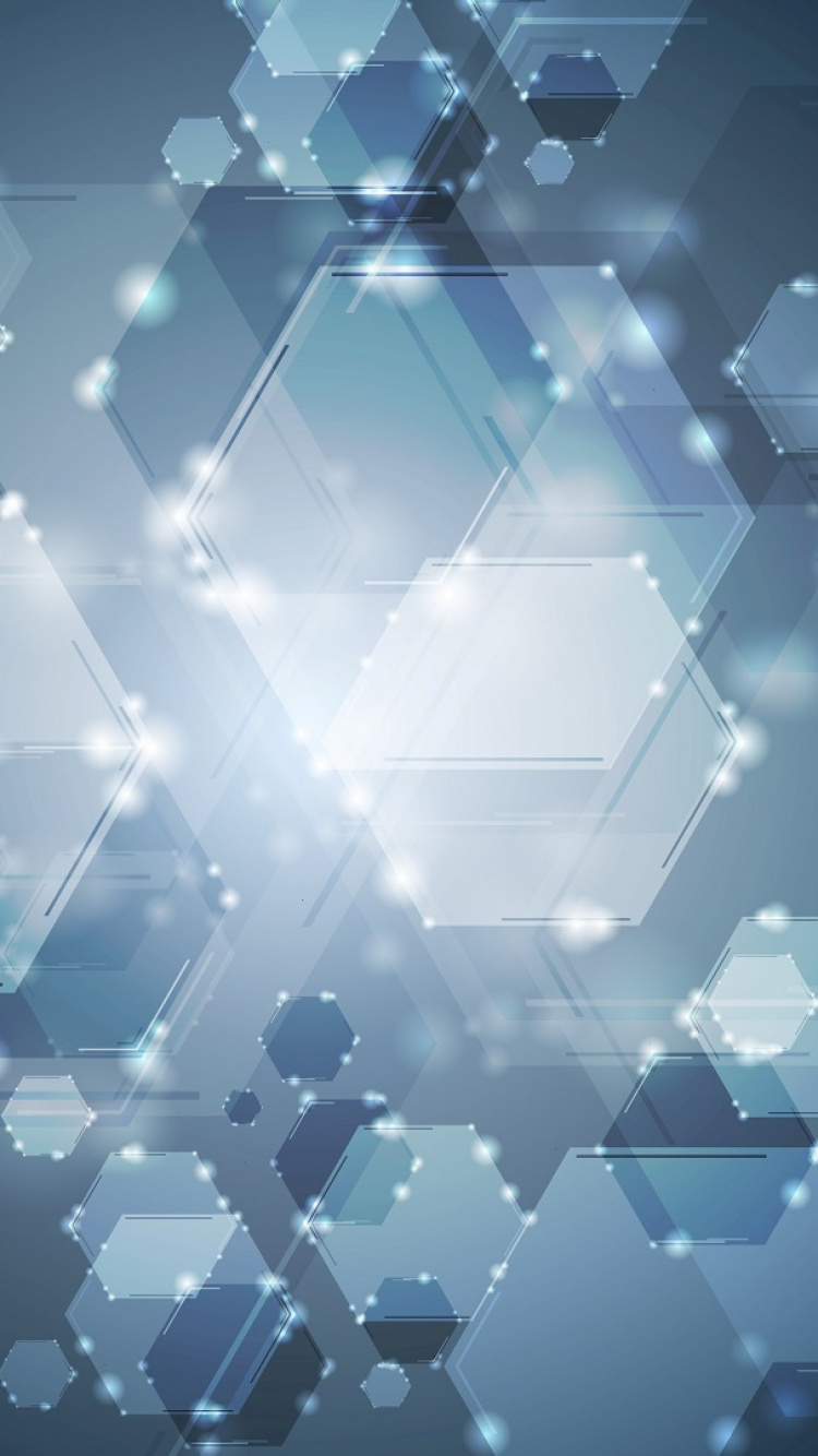 Обои векторная графика, дизайн, иллюстрация, синий, технологии в разрешении 750x1334