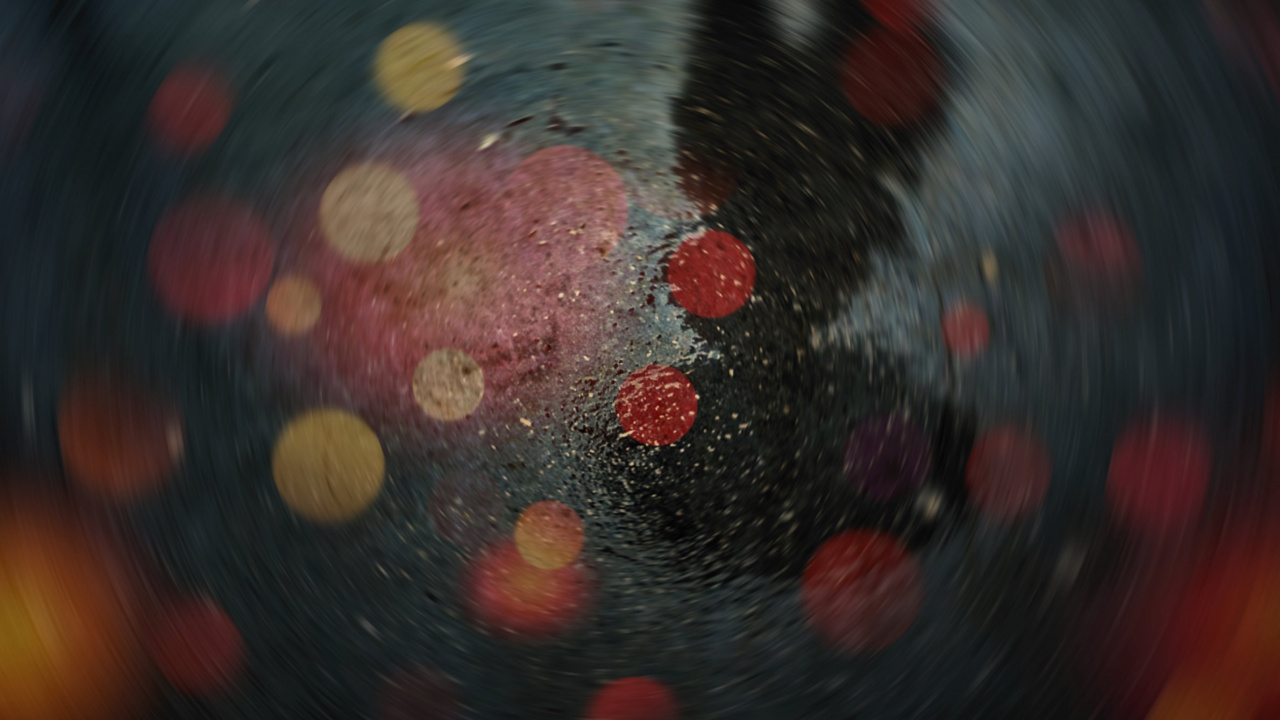 Обои спецэффекты, красный цвет, круг, космос, ночь в разрешении 1280x720