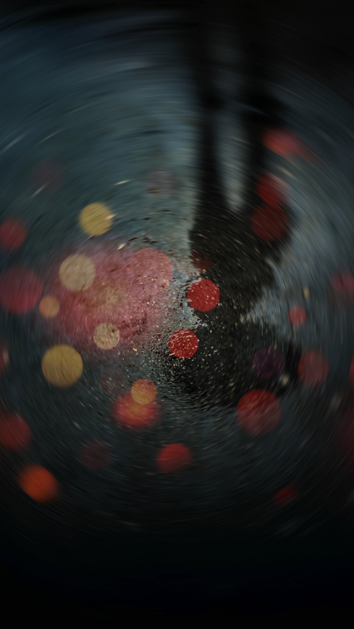 Обои спецэффекты, красный цвет, круг, космос, ночь в разрешении 720x1280