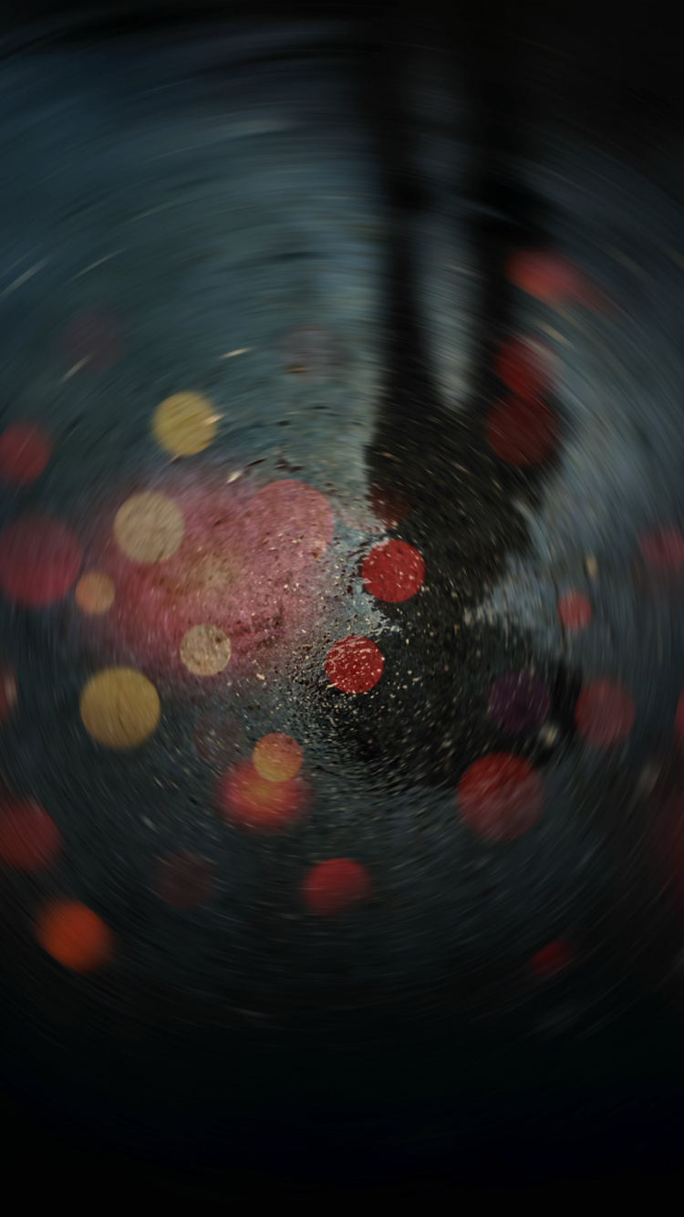 Обои спецэффекты, красный цвет, круг, космос, ночь в разрешении 750x1334