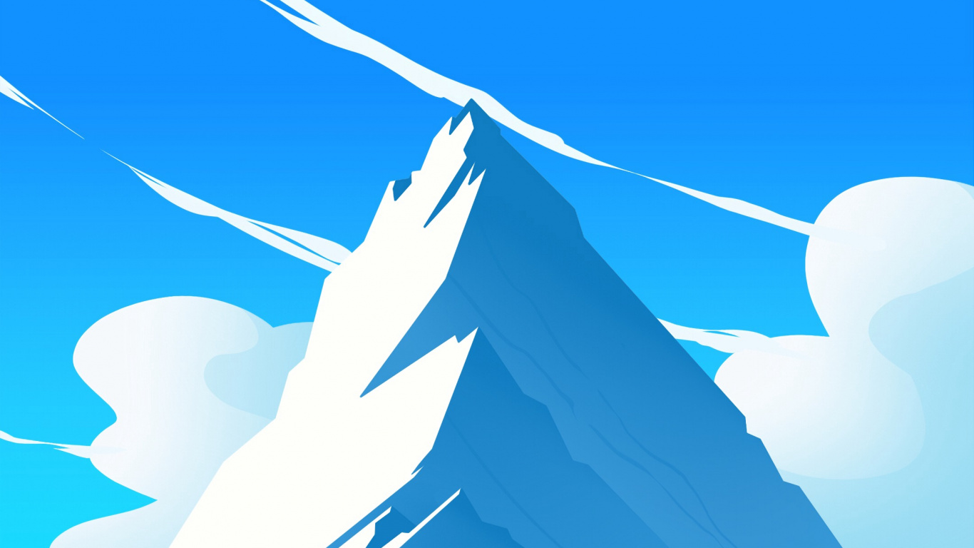 Обои цифровое искусство, арт, рисование, иллюстрация, синий в разрешении 1366x768