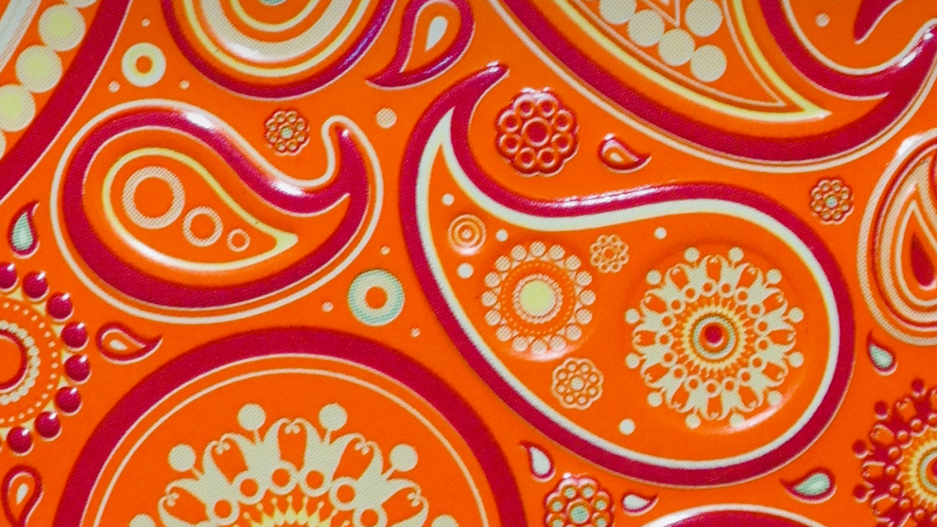 Обои Апельсин, дизайн, красный цвет, цвет, арт в разрешении 1366x768