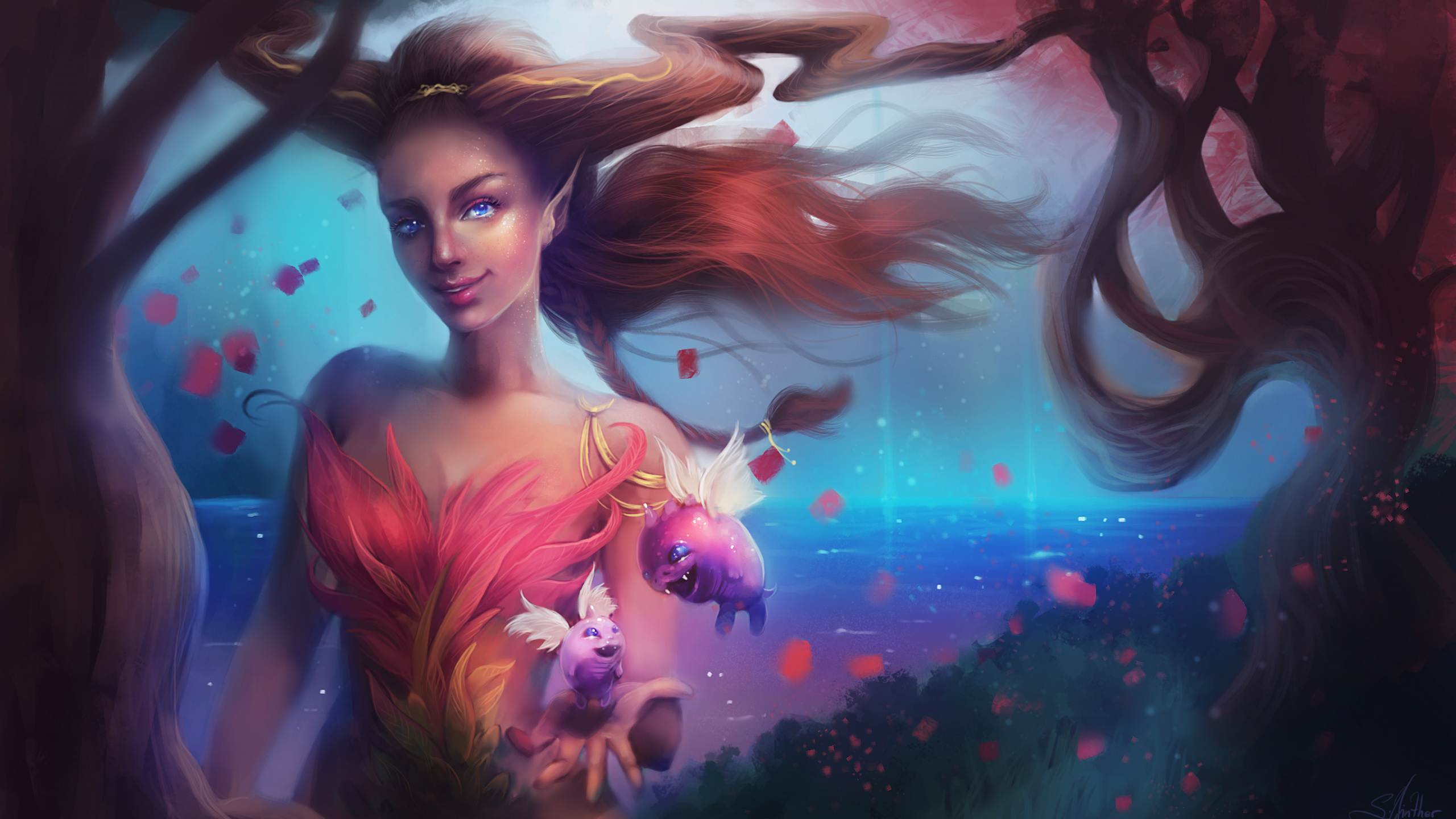 Обои иллюстрация, цифровое искусство, графика, фэнтези, арт в разрешении 2560x1440