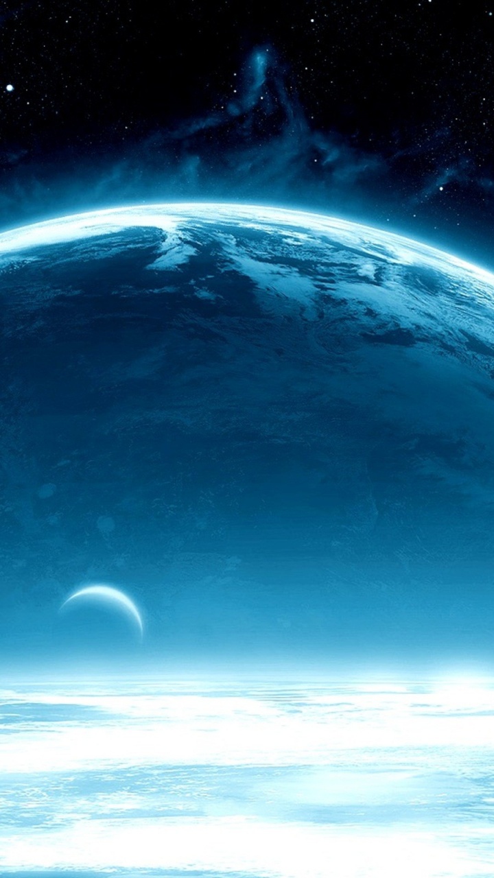 Обои космическое пространство, атмосфера, астрономический объект, планета, земля в разрешении 720x1280
