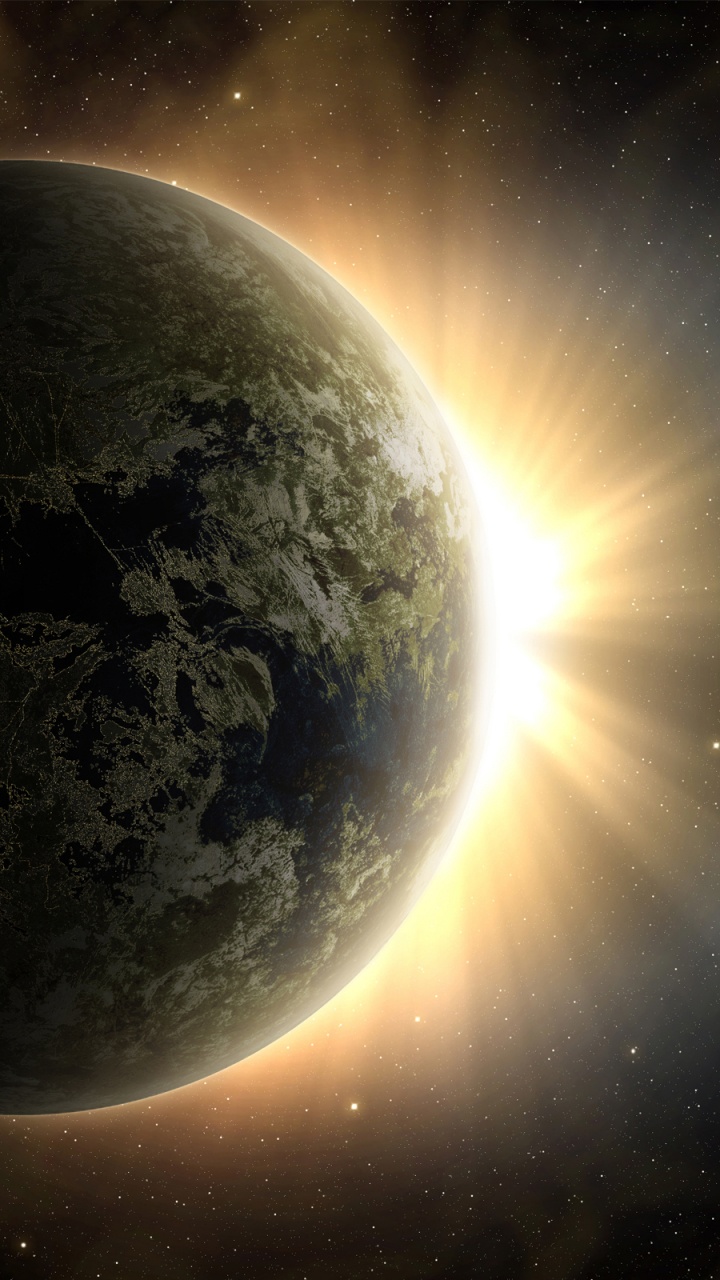 Обои земля, планета, космическое пространство, космос, атмосфера в разрешении 720x1280