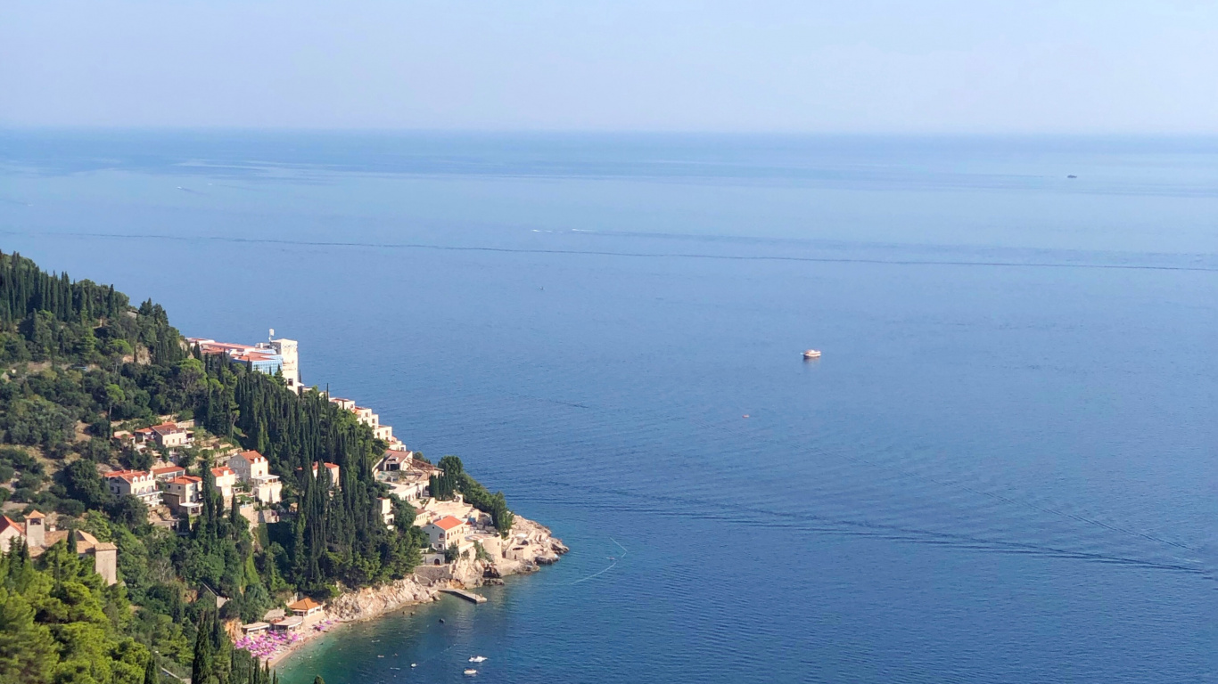 Обои побережье, водоем, вода, водный путь, пейзаж в разрешении 1366x768