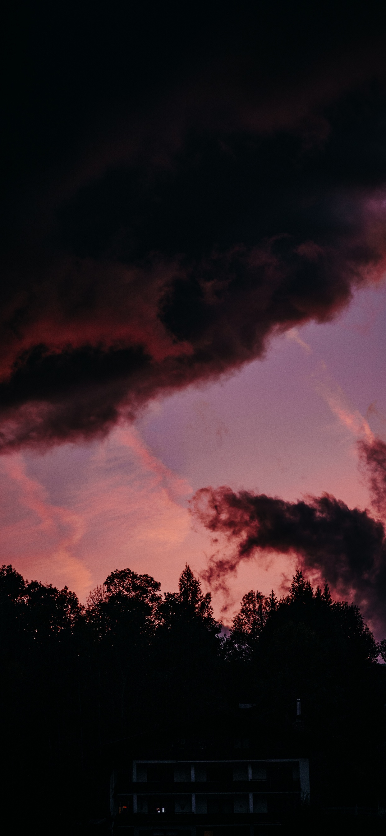 Обои облако, вечер, атмосфера, дневное время, сумрак в разрешении 1242x2688