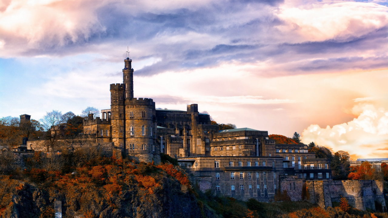 Обои Эдинбург, город, облако, ориентир, городок в разрешении 1280x720