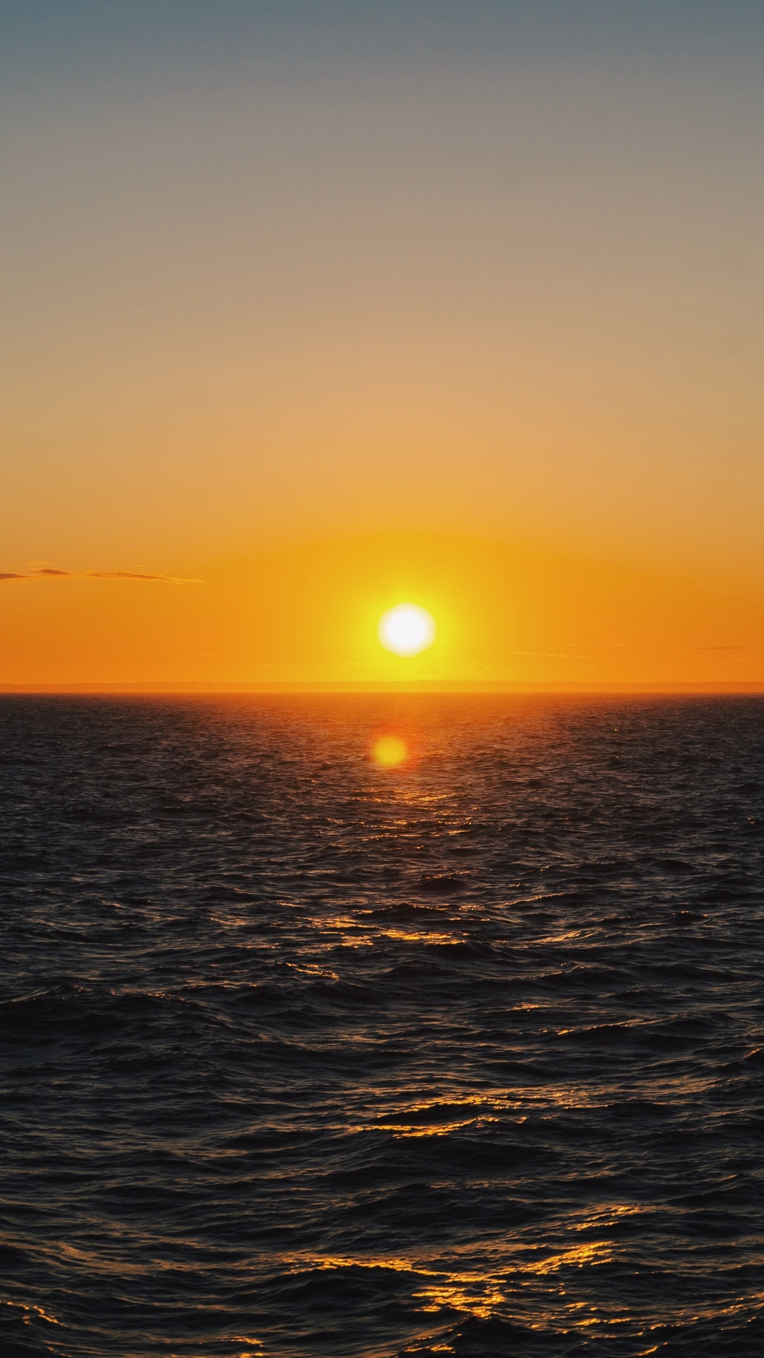 Обои закат, море, океан, восход солнца, горизонт в разрешении 1080x1920