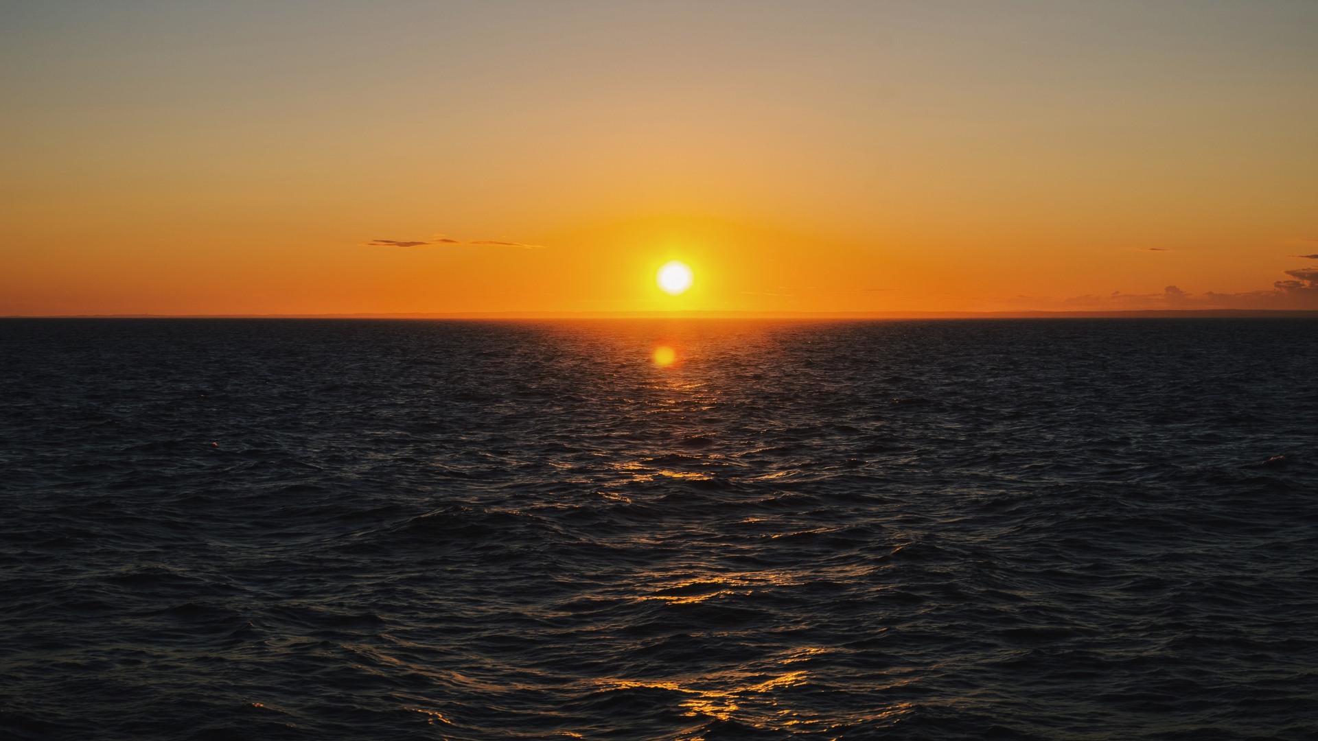 Обои закат, море, океан, восход солнца, горизонт в разрешении 1920x1080