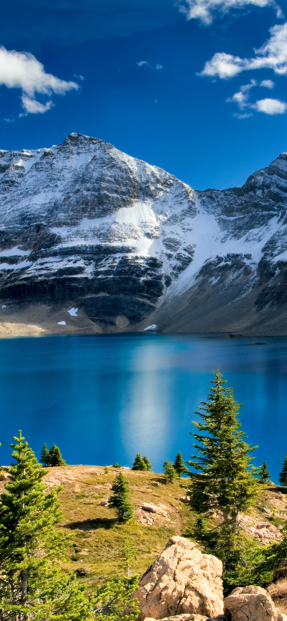 Обои национальный парк, гора, природа, дикая местность, озеро в разрешении 1125x2436