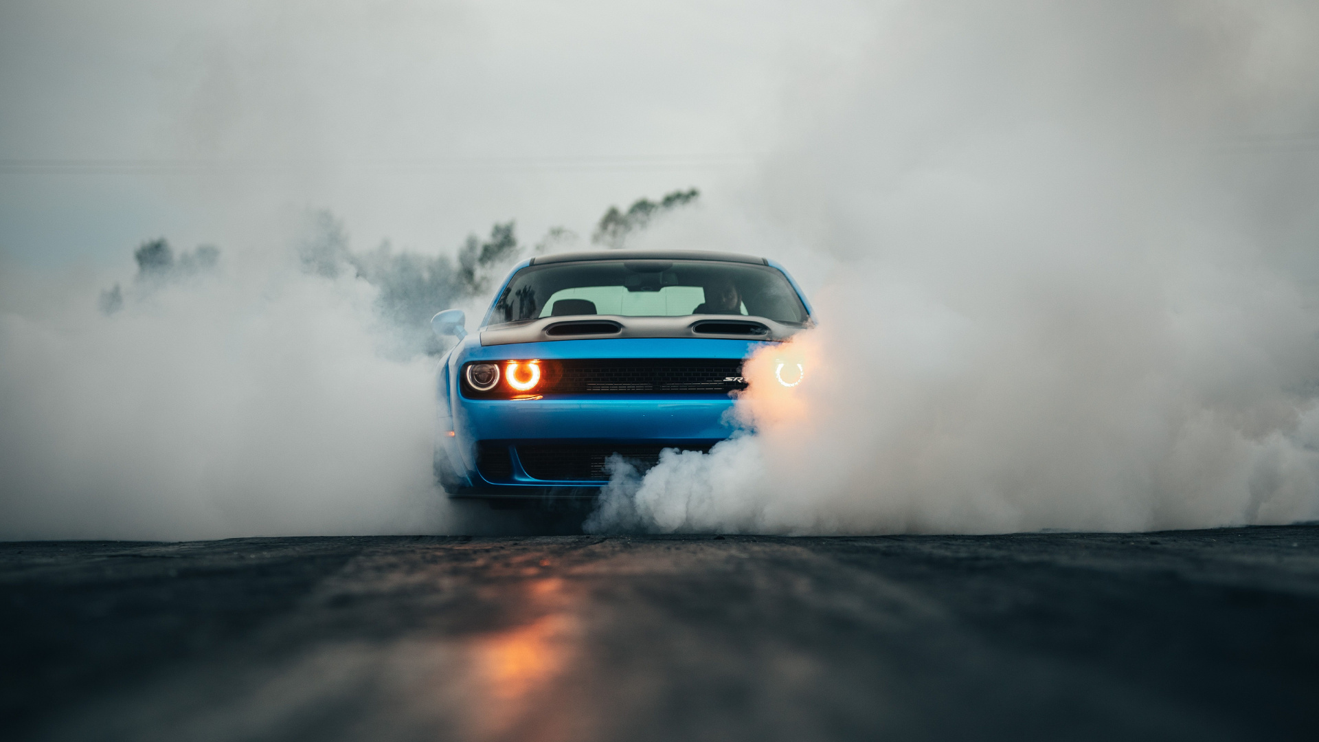 Обои dodge, 2019 Додж Челленджер СРТ мегеру, авто, мускул кар, дрифтинг в разрешении 1920x1080