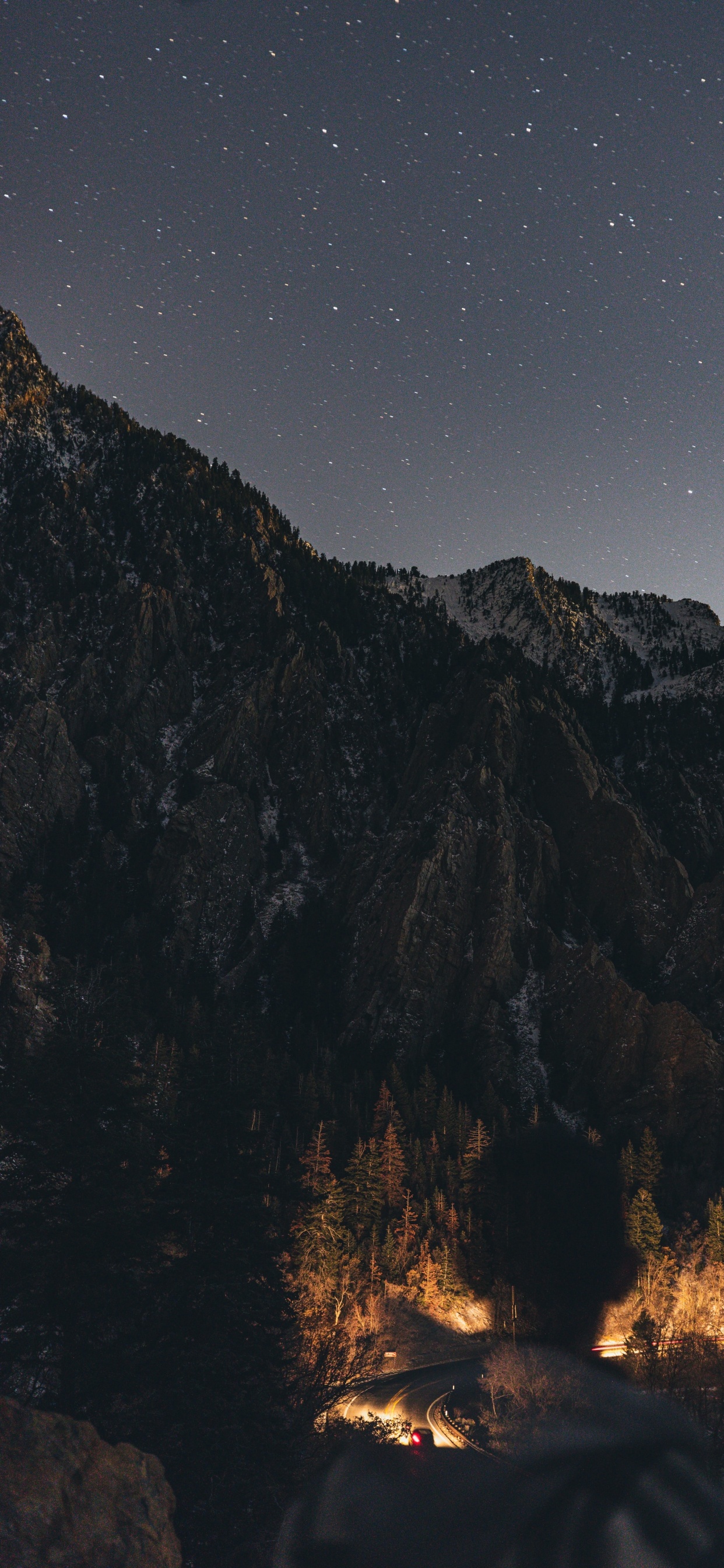 Обои природа, земля, атмосфера, гора, черный в разрешении 1242x2688