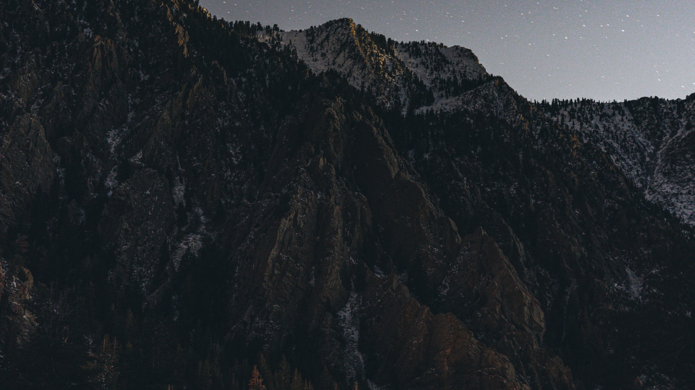 Обои природа, земля, атмосфера, гора, черный в разрешении 1366x768