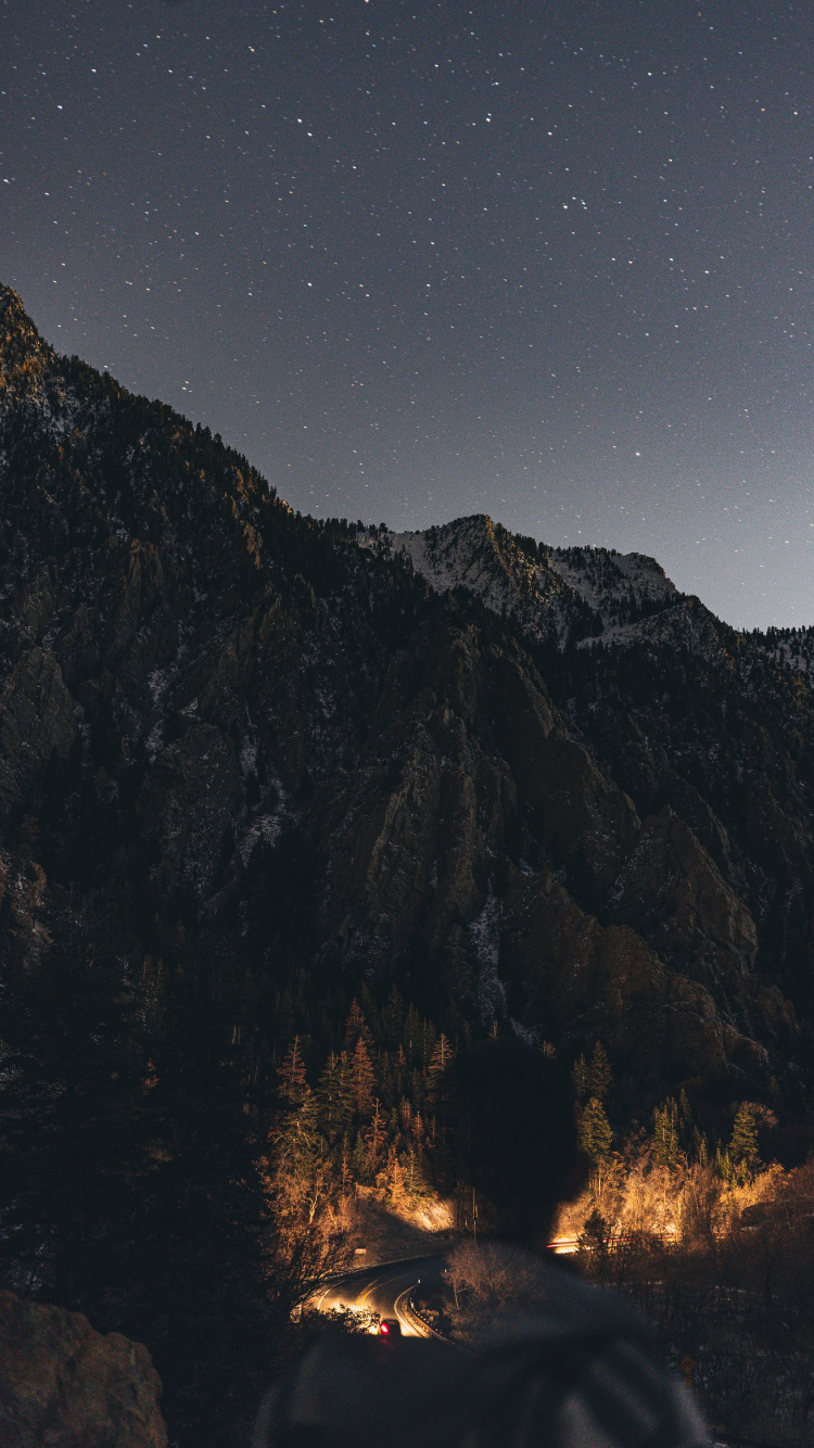 Обои природа, земля, атмосфера, гора, черный в разрешении 750x1334