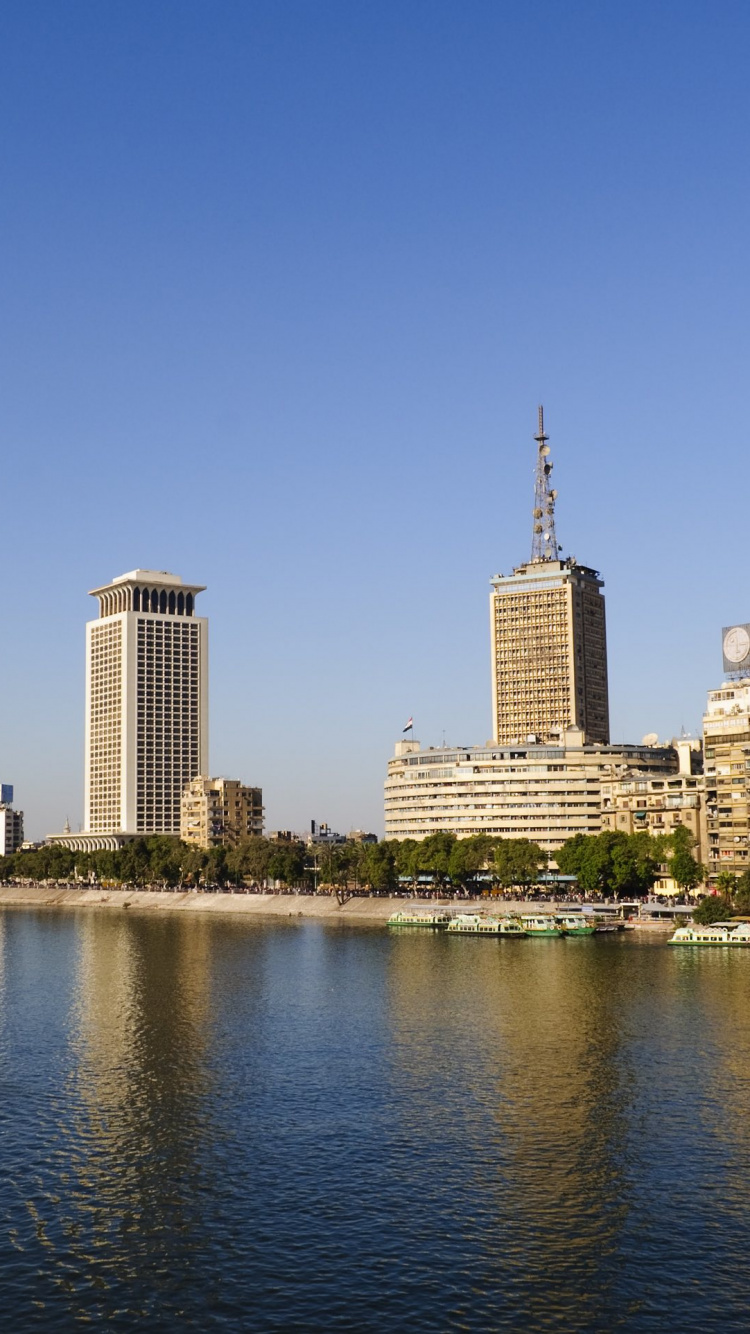 Обои линия горизонта, Каир, город, городской пейзаж, дневное время в разрешении 750x1334