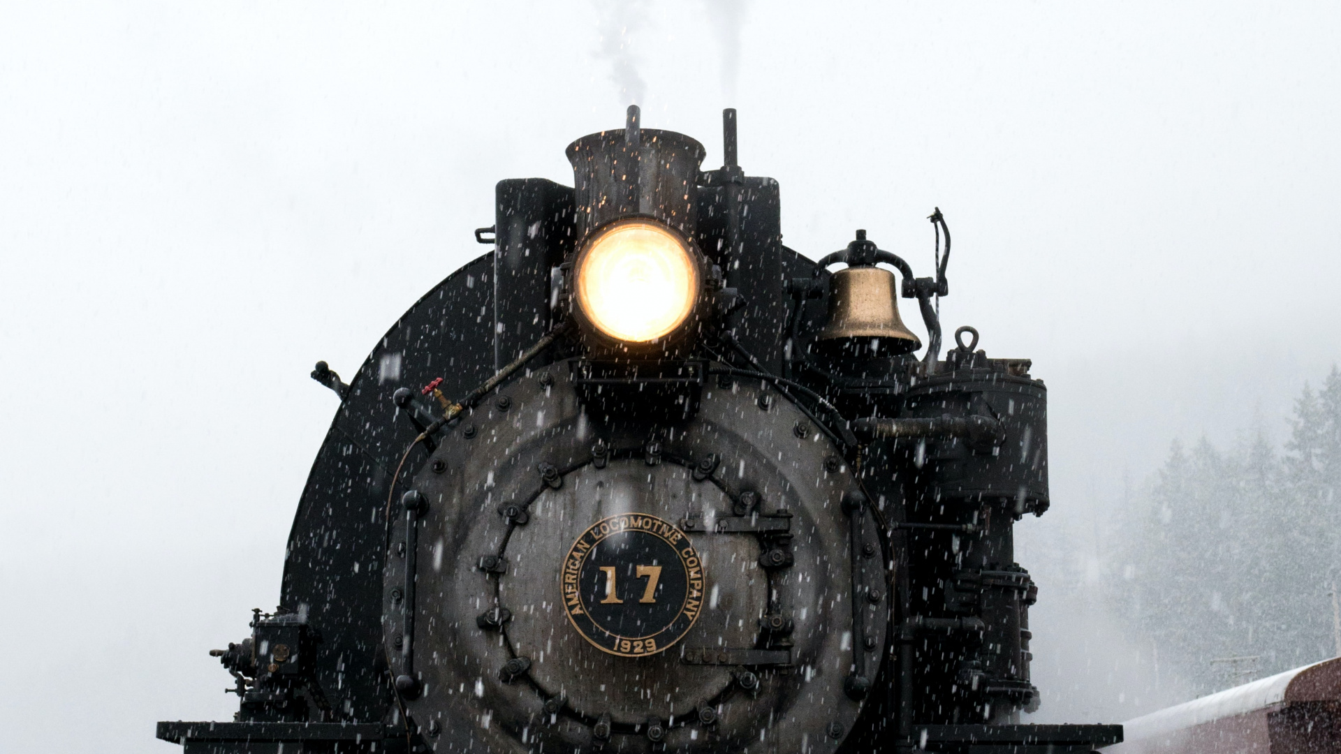 Обои эстетизм гарри поттер зимние иконы, Гарри Поттер, поезд, облако, подвижной состав в разрешении 1920x1080