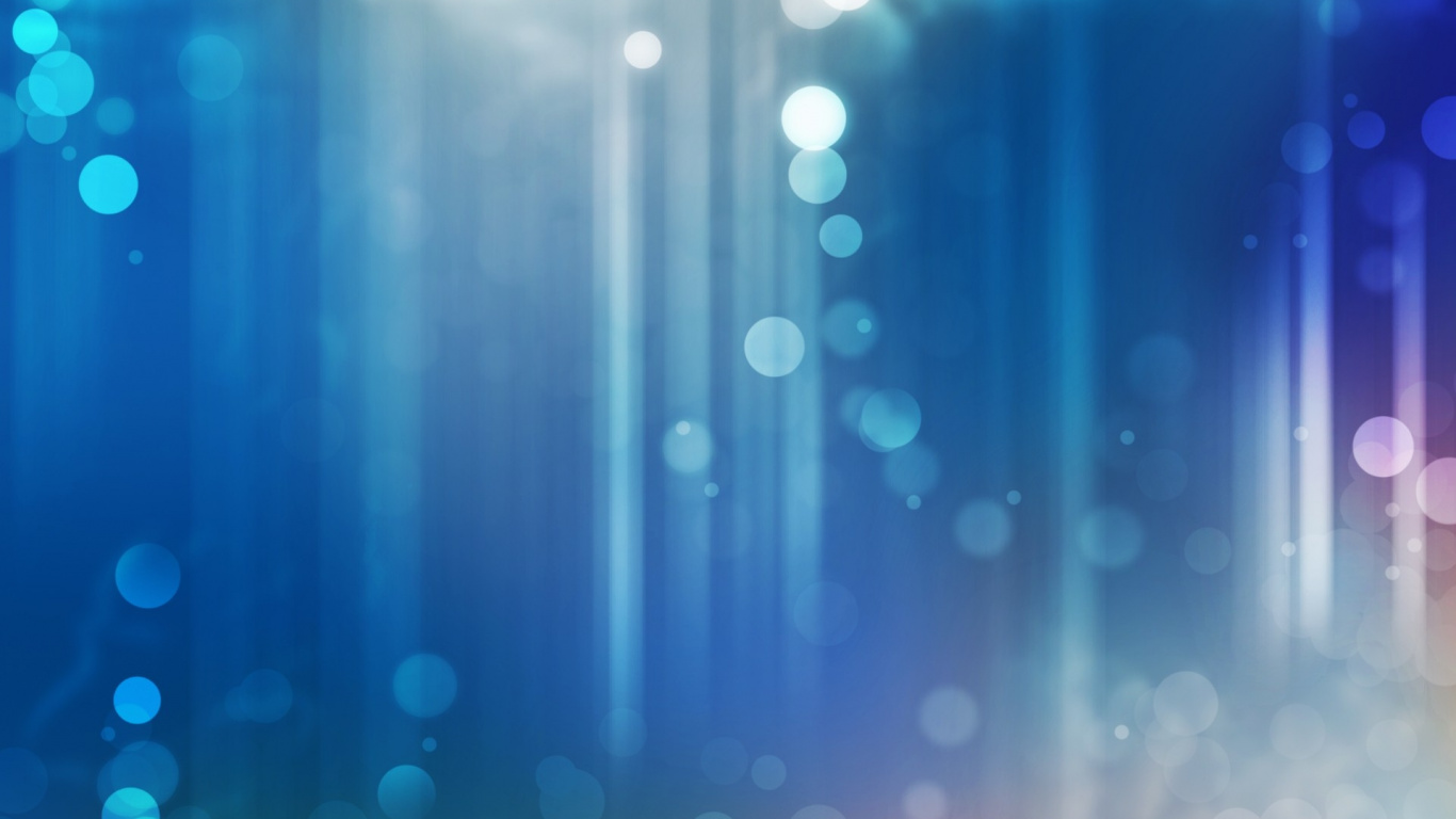 Обои боке, синий, свет, бирюза, солнечный свет в разрешении 1366x768