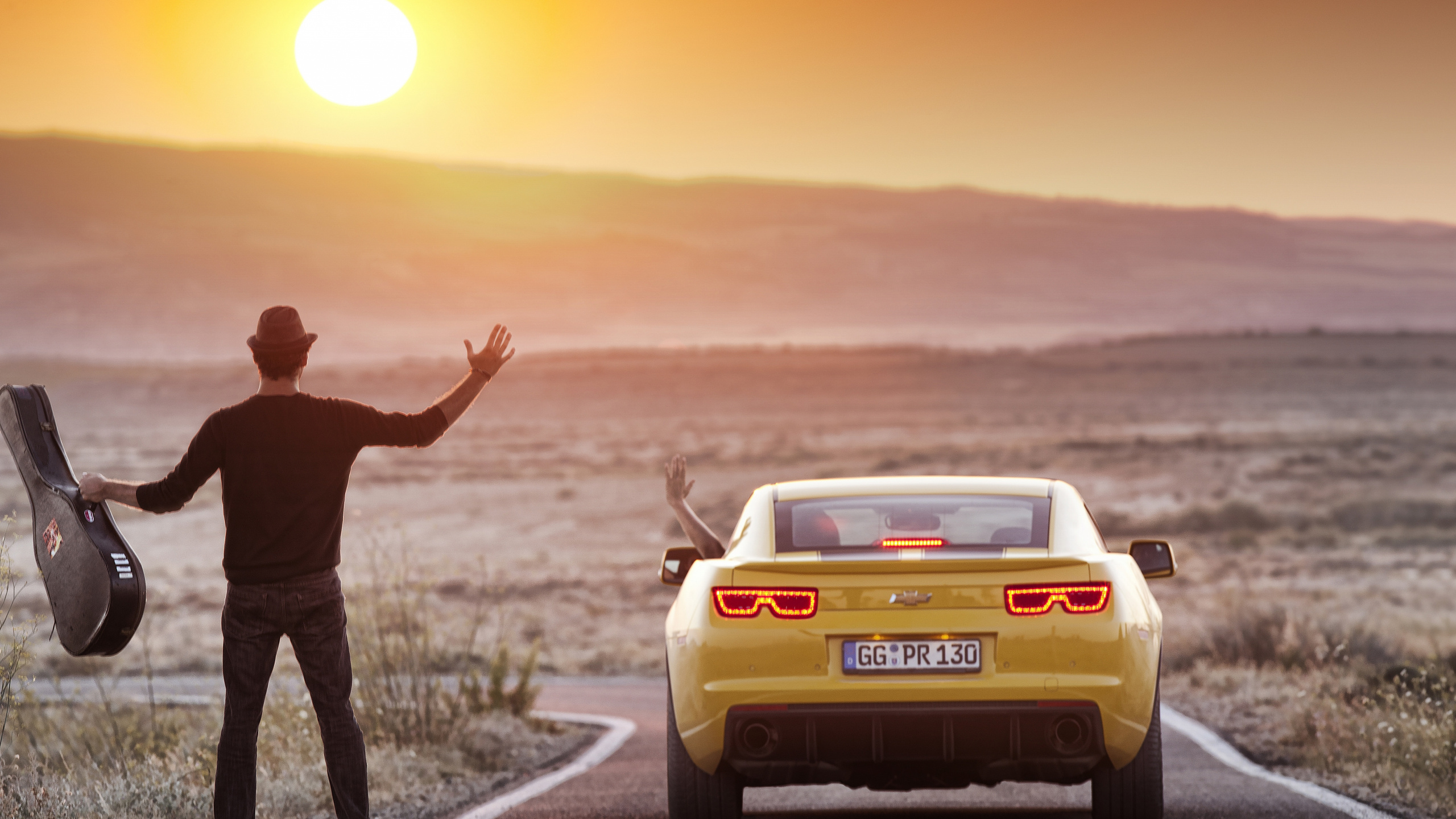 Обои утро, дорожное путешествие, пока в разрешении 2560x1440