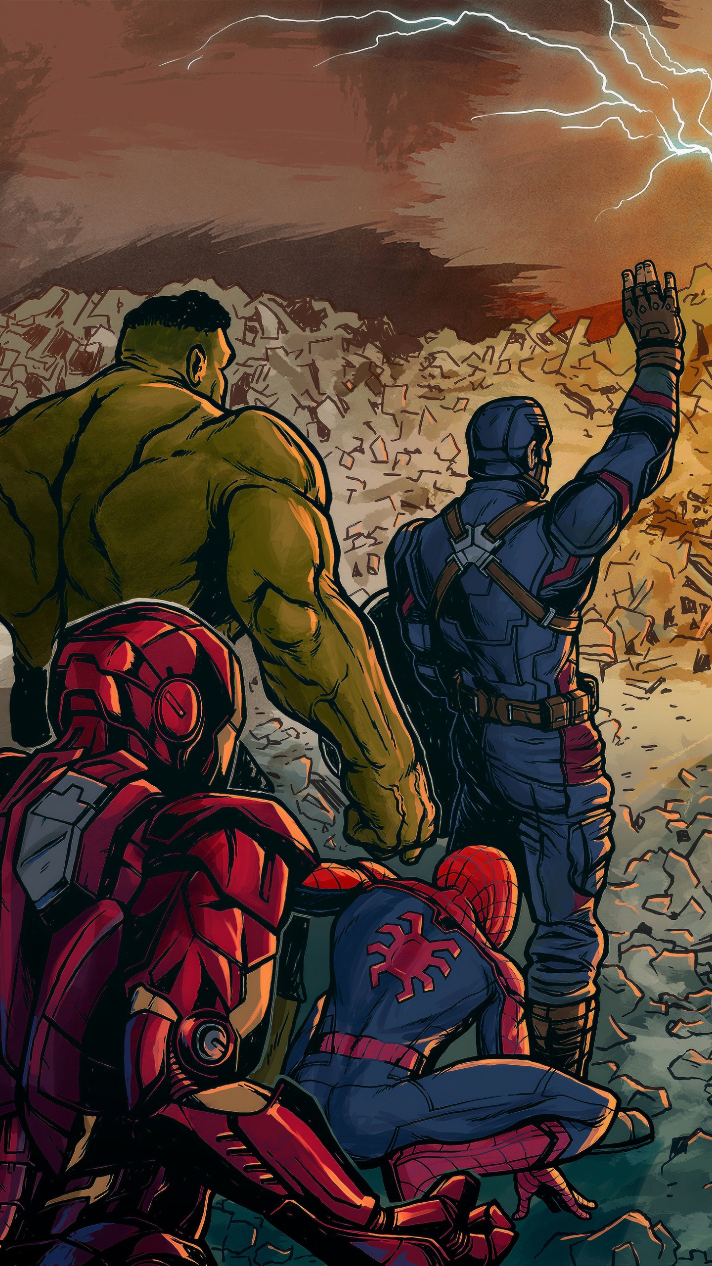 Обои комиксы Марвел, супергерой, фикция, комиксы, иллюстрация в разрешении 1440x2560