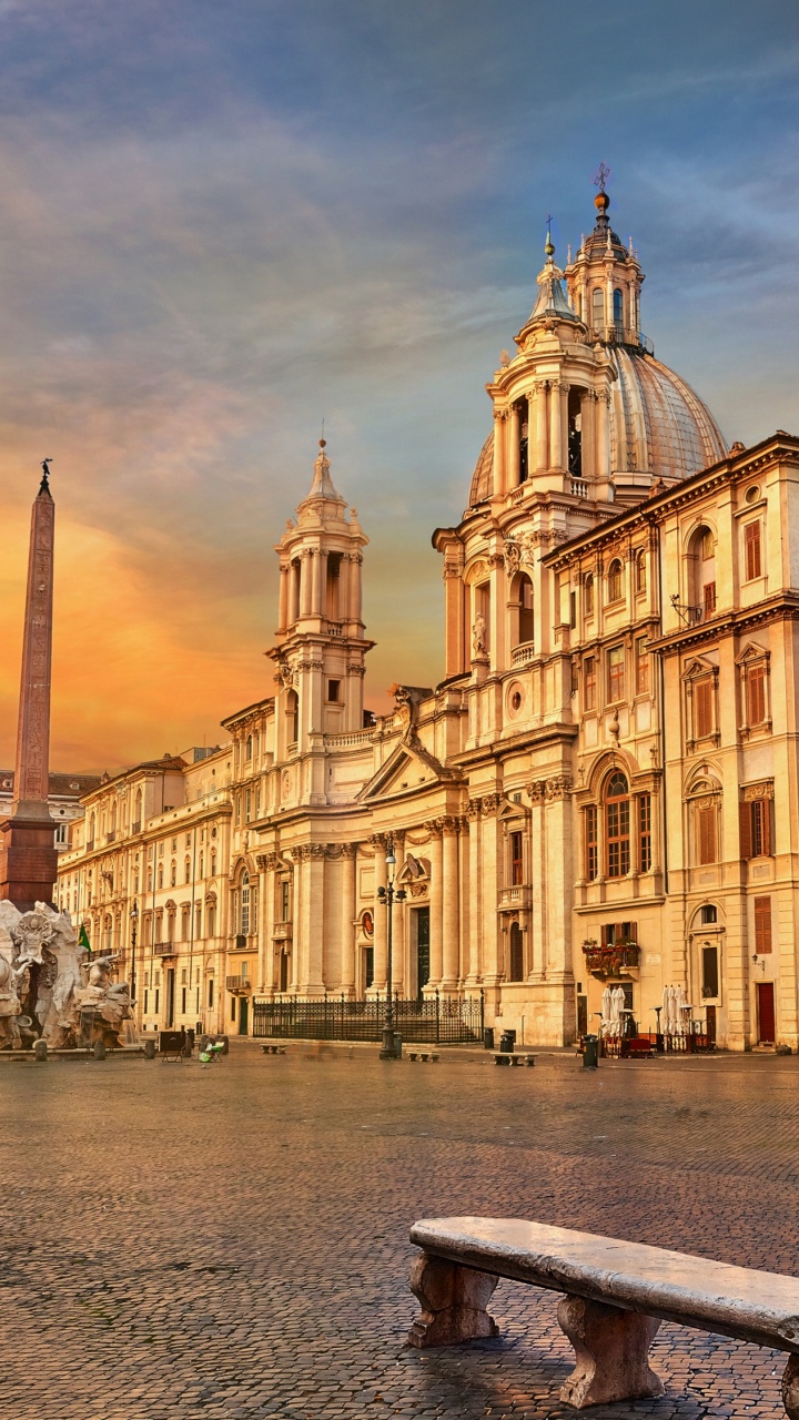 Обои Рим, город, городок, городская площадь, рыночная площадь в разрешении 720x1280