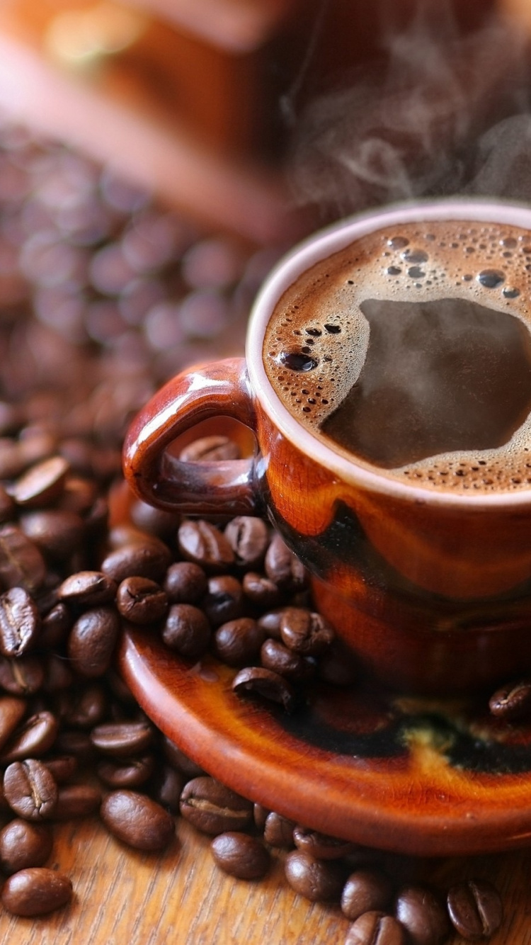 Обои кофейная чашка, растворимый кофе, чашка, кофейня, кофеин в разрешении 750x1334