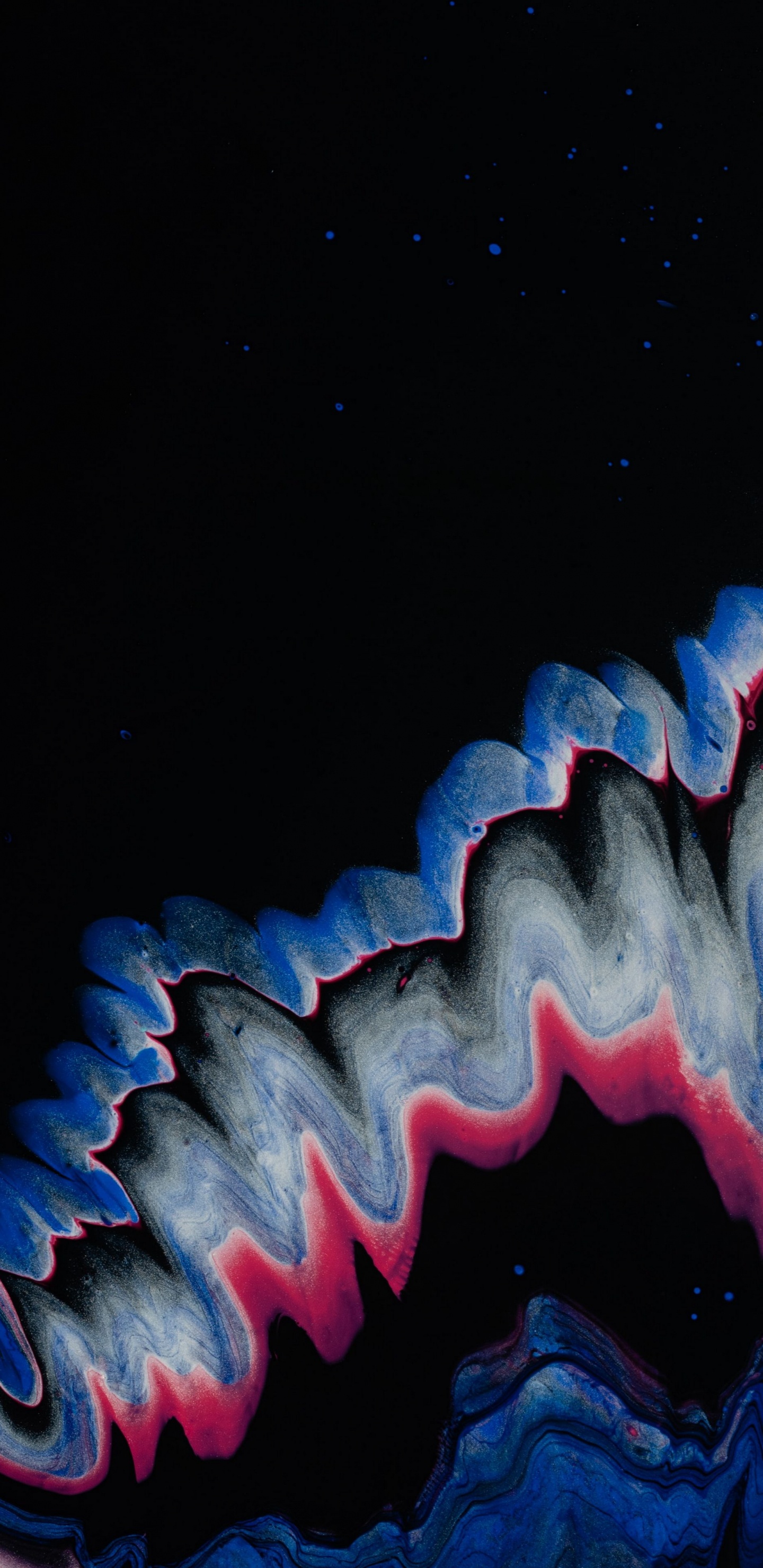 Обои живопись, абстрактное искусство, арт, автомобильные шины, лазурный в разрешении 1440x2960