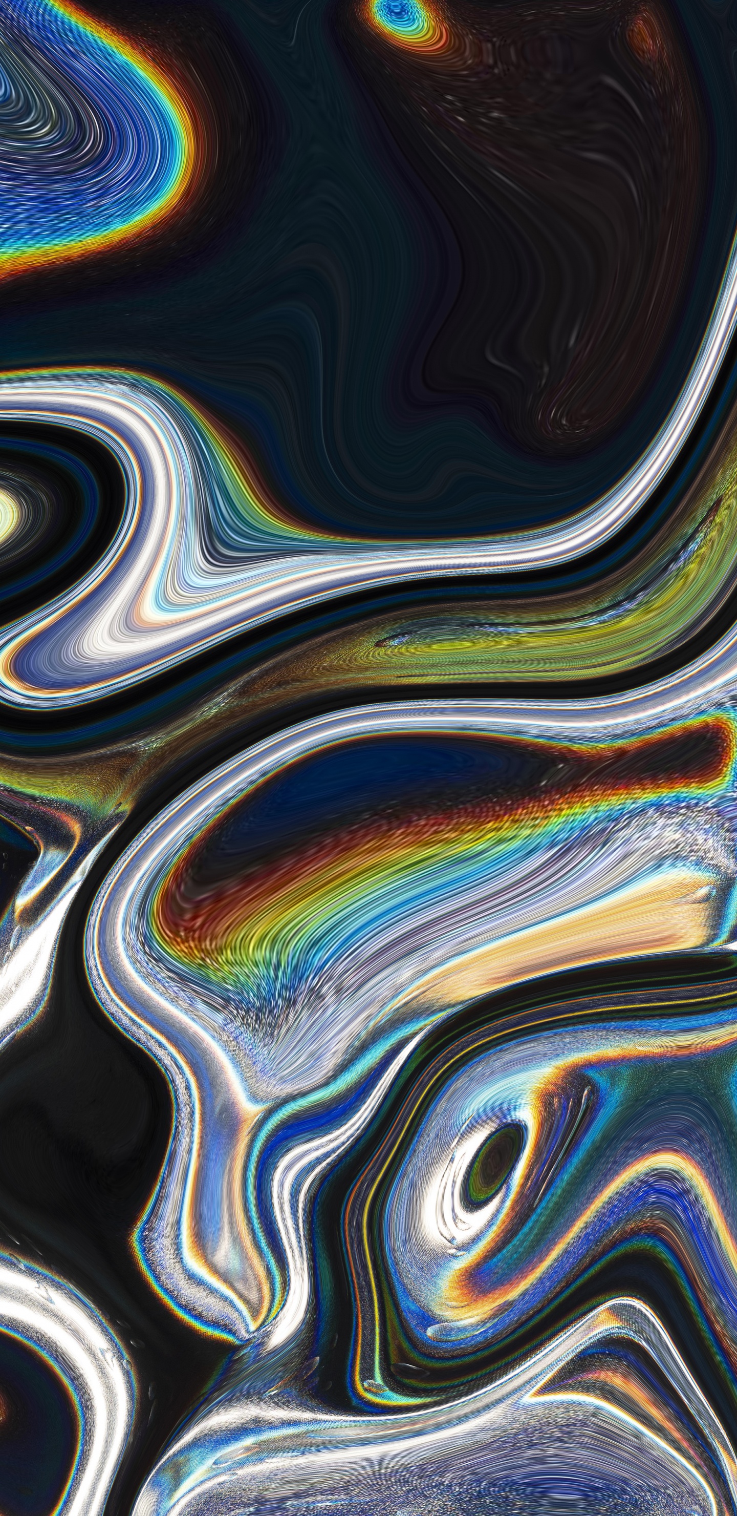 Обои узор, абстрактное искусство, лазурный, жидкий, жидкость в разрешении 1440x2960