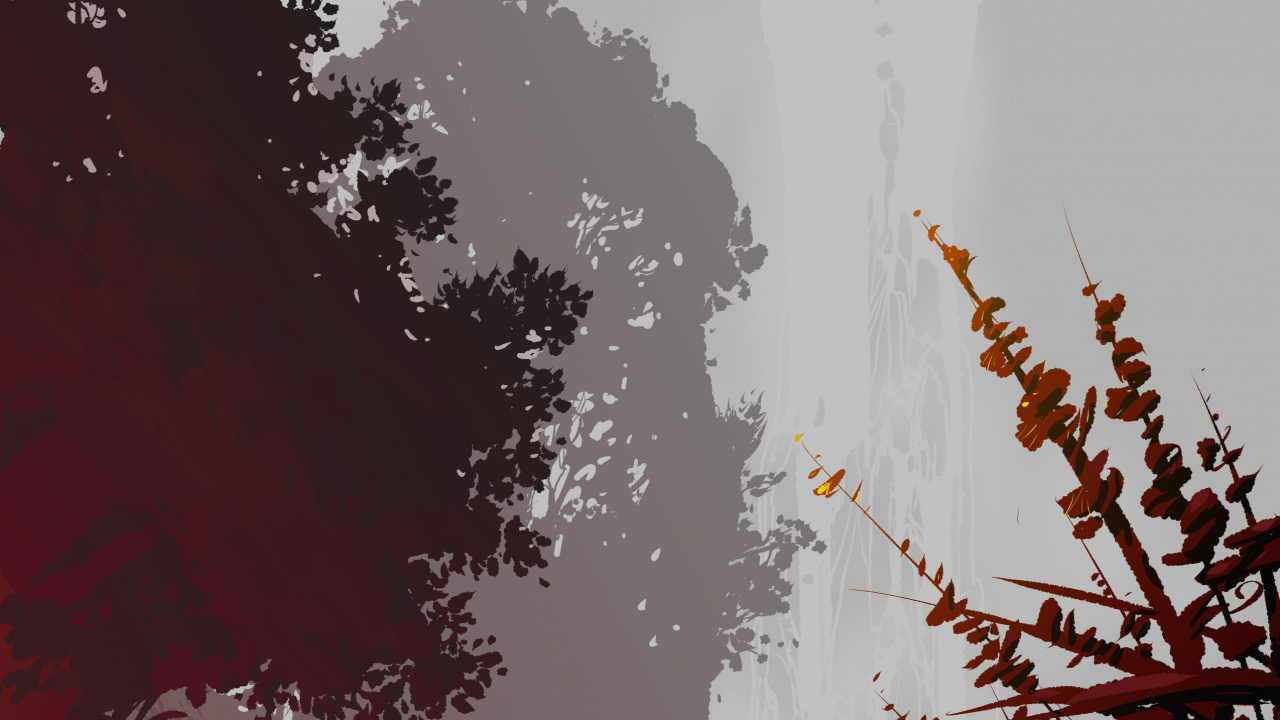 Обои красный цвет, природа, растительность, дерево, окружающая среда в разрешении 1280x720