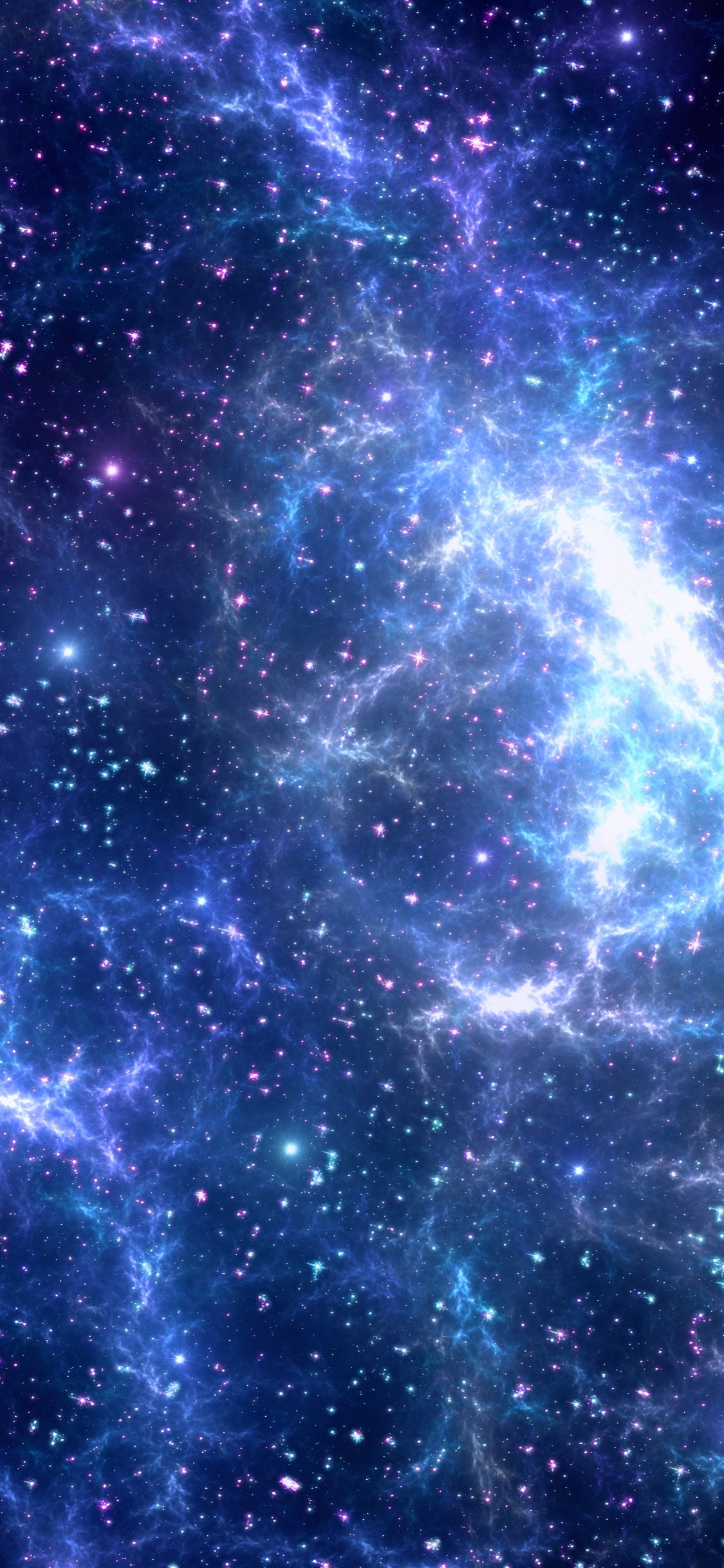 Обои космическое пространство, пурпур, астрономический объект, синий, атмосфера в разрешении 1125x2436