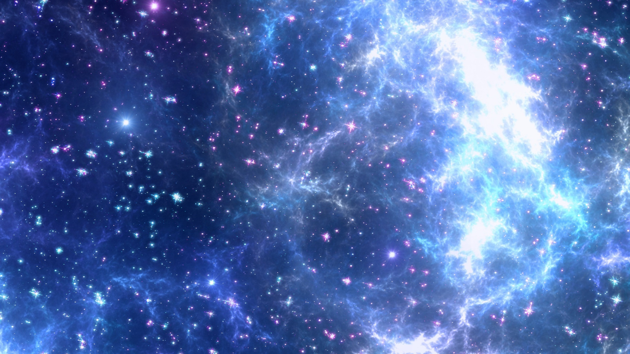 Обои космическое пространство, пурпур, астрономический объект, синий, атмосфера в разрешении 1280x720