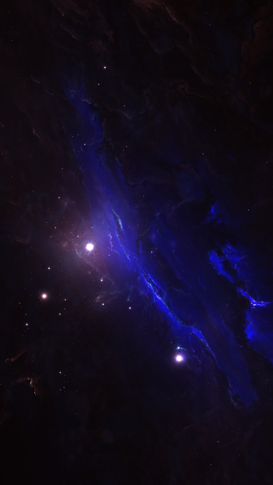 Обои туманность, астрономический объект, свет, темнота, атмосфера в разрешении 1080x1920