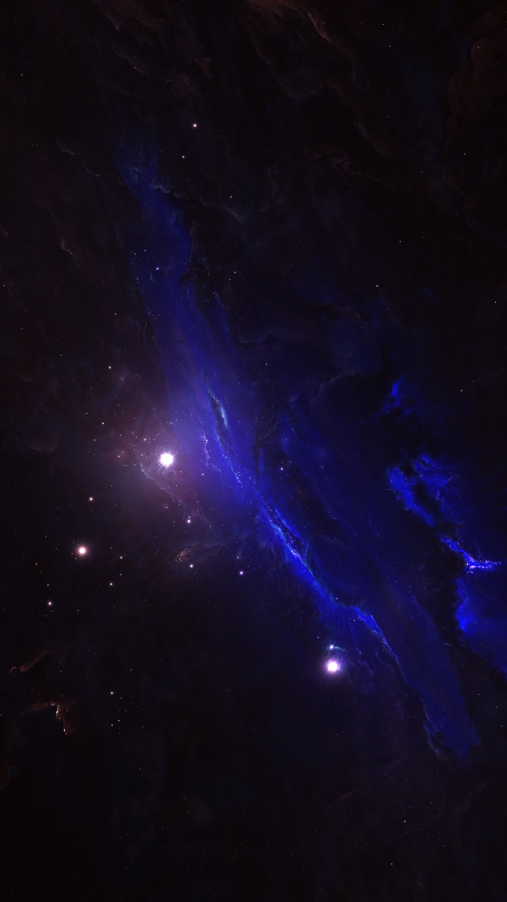 Обои туманность, астрономический объект, свет, темнота, атмосфера в разрешении 720x1280