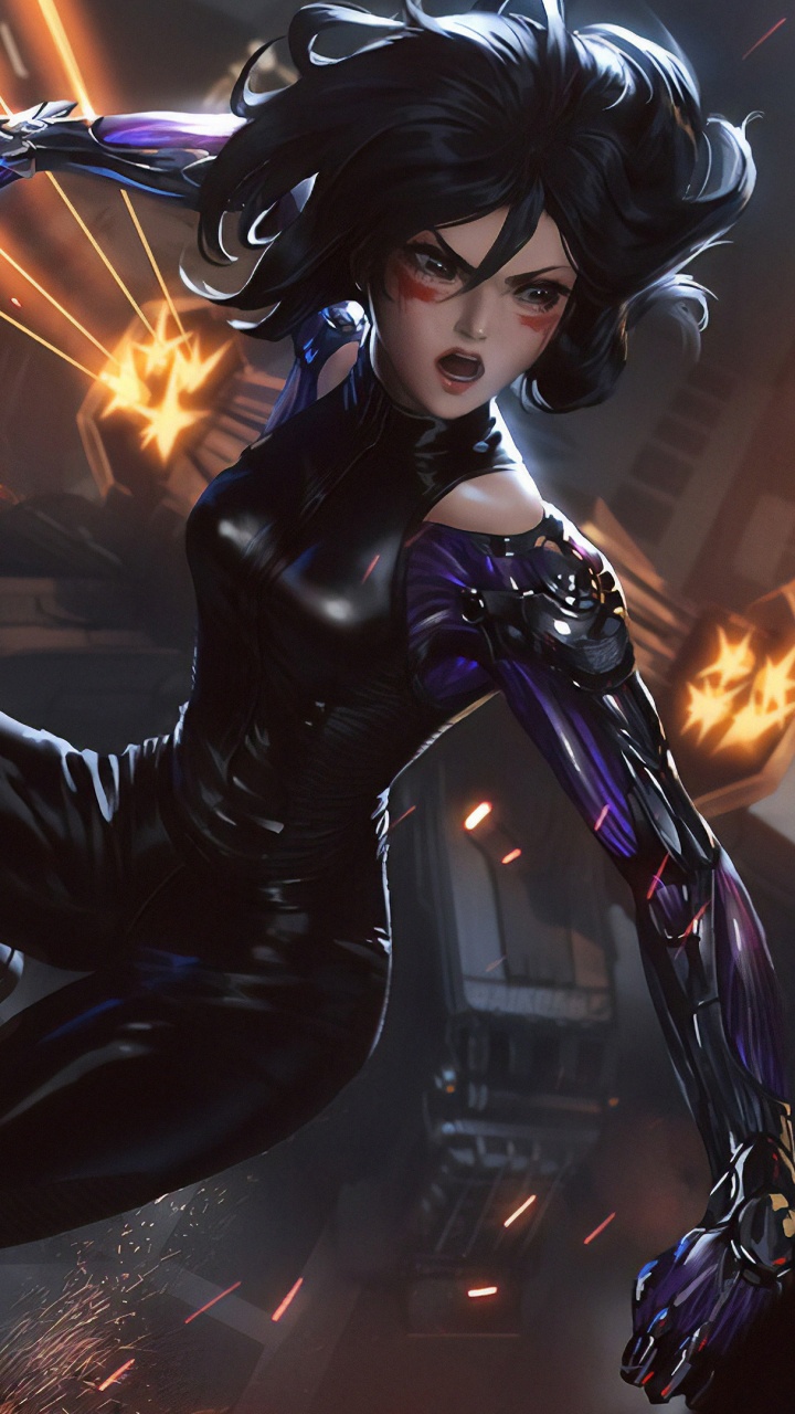 Обои Алита Боевой Ангел, Боевой Ангел Алита, свет, мультфильм, темнота в разрешении 720x1280