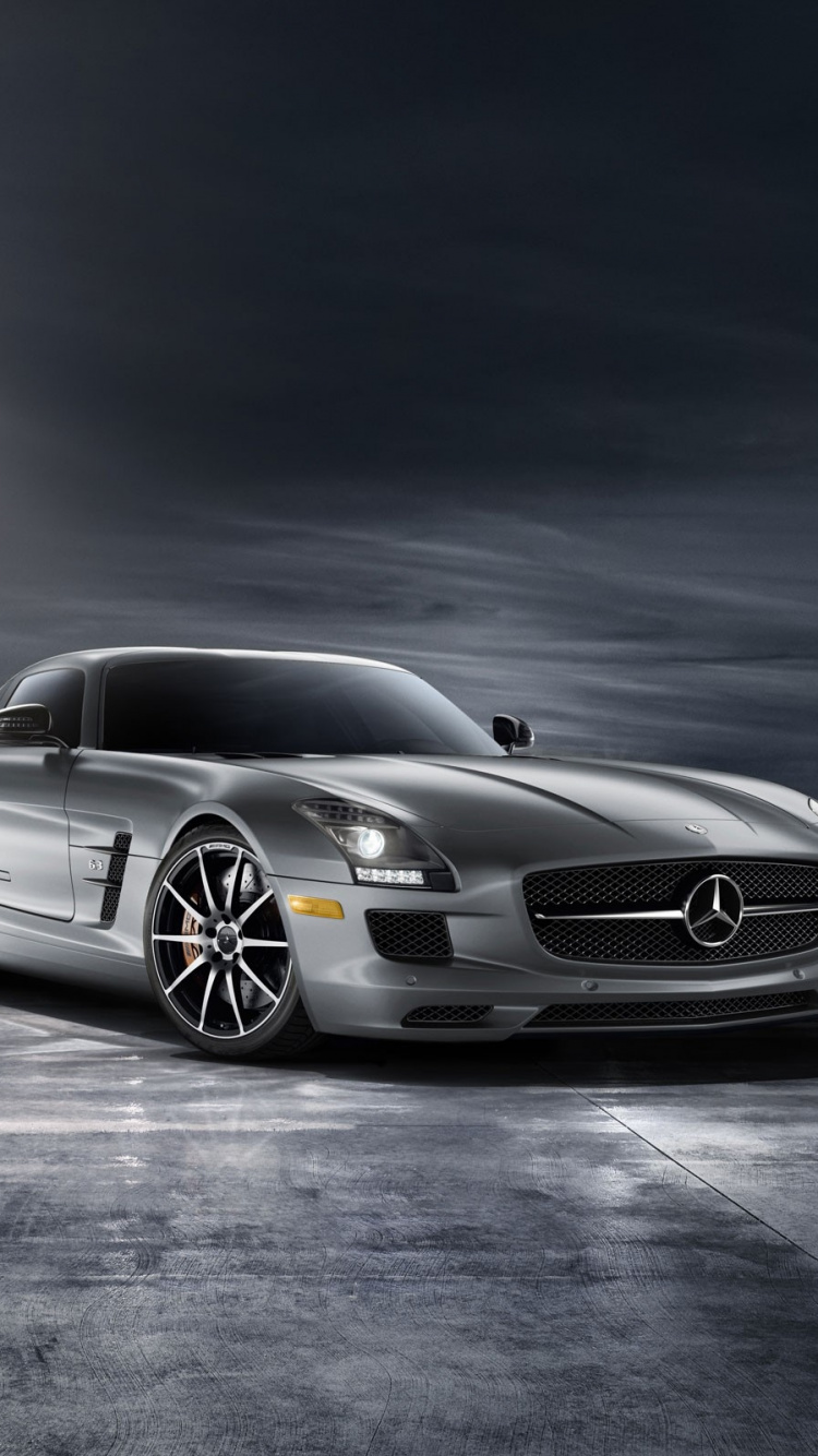 Обои спорткар, моторный транспорт, Мерседес, наземный транспорт, автомобильный дизайн в разрешении 750x1334