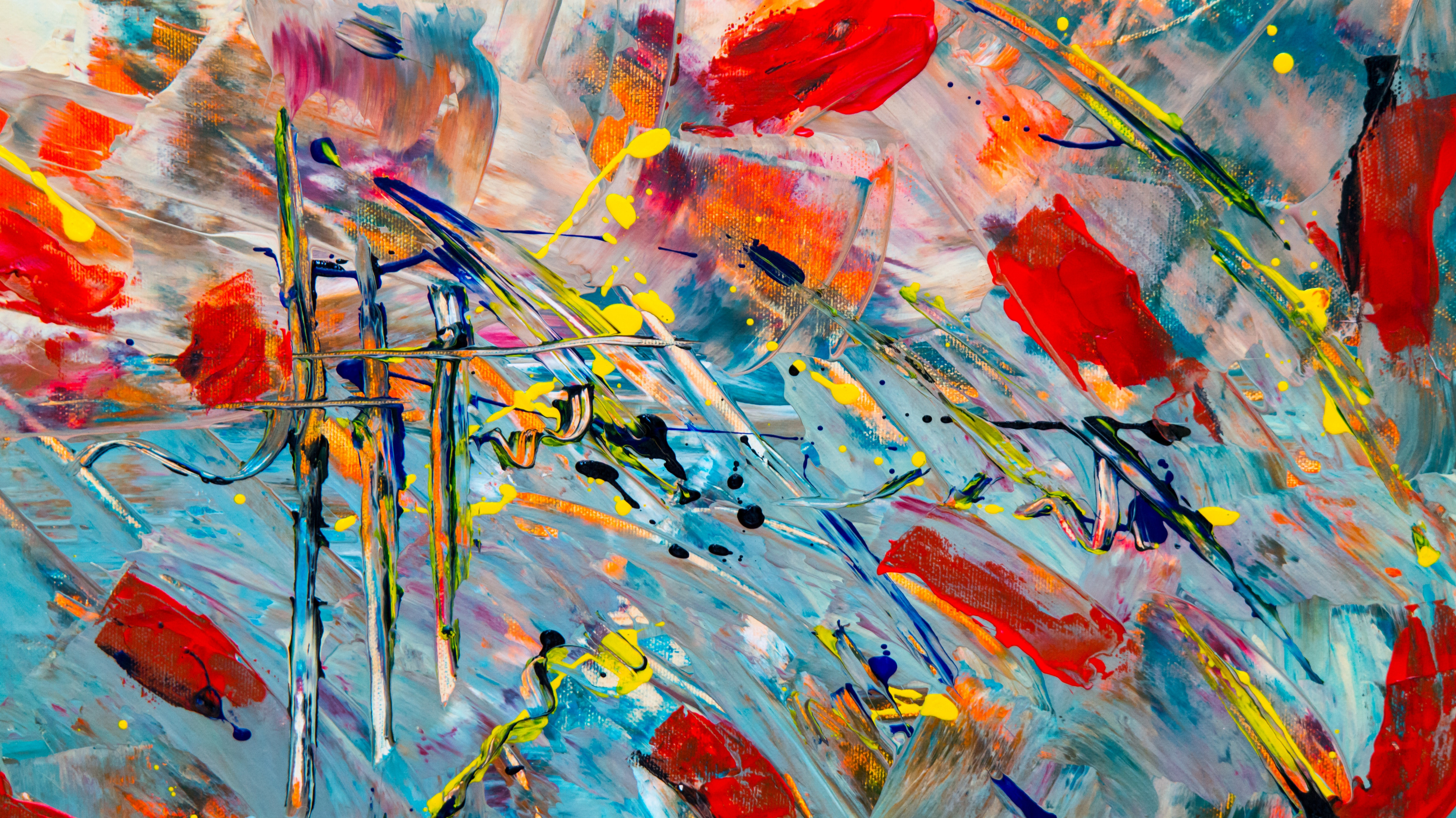 Обои абстрактное искусство, живопись, абстрактный экспрессионизм, арт, текстура в разрешении 3840x2160