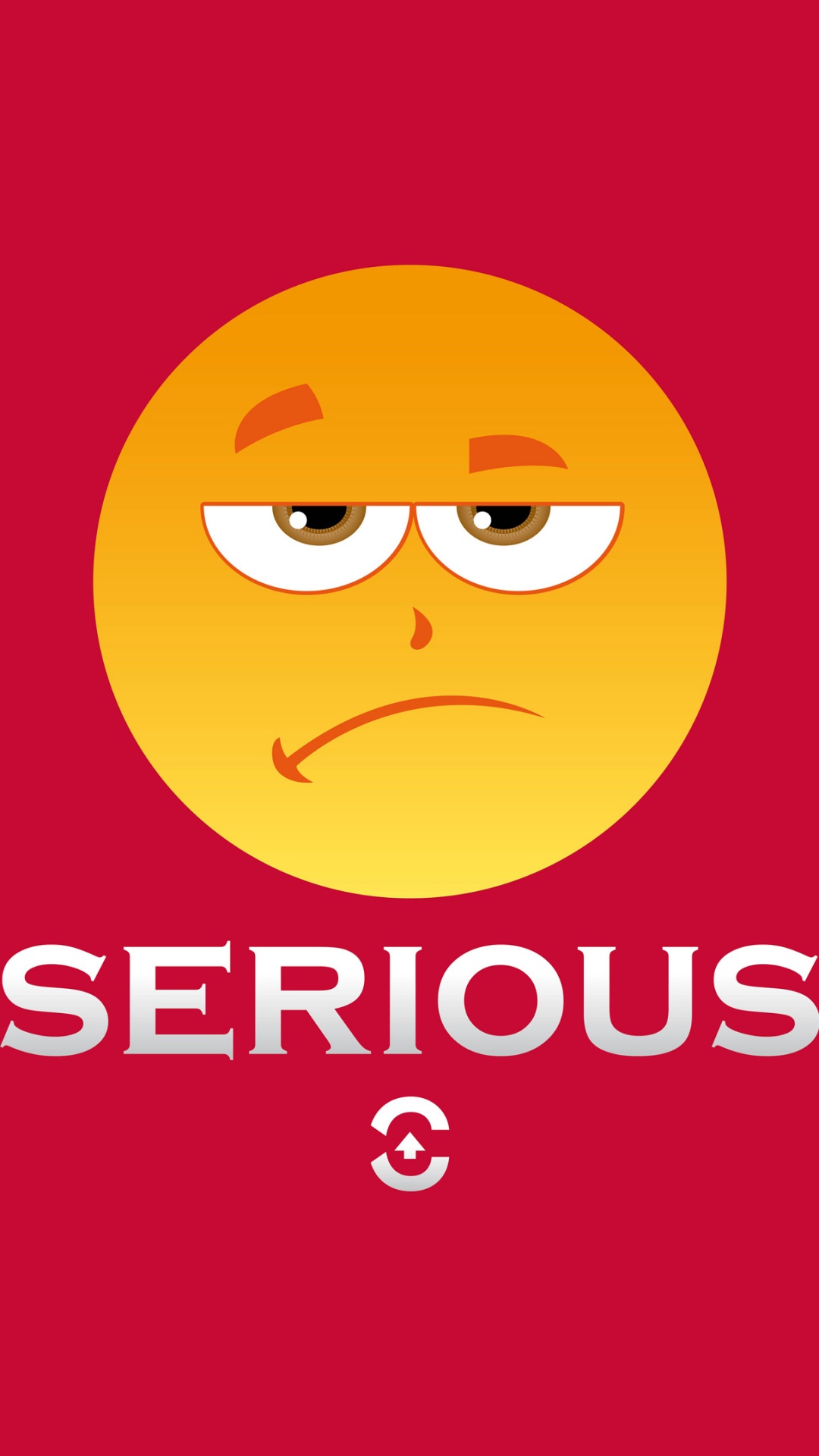 Обои улыбчивый, смайлик, улыбка, эмоция, красный цвет в разрешении 1080x1920