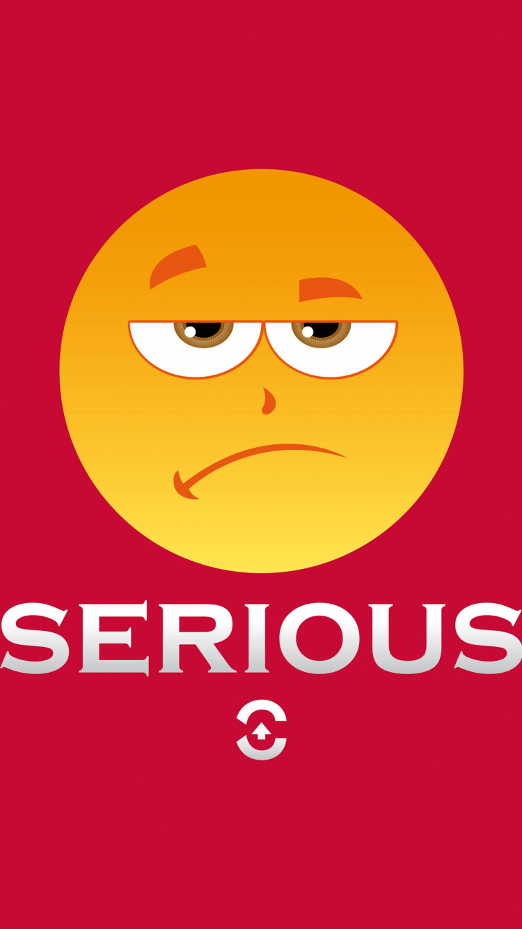 Обои улыбчивый, смайлик, улыбка, эмоция, красный цвет в разрешении 750x1334