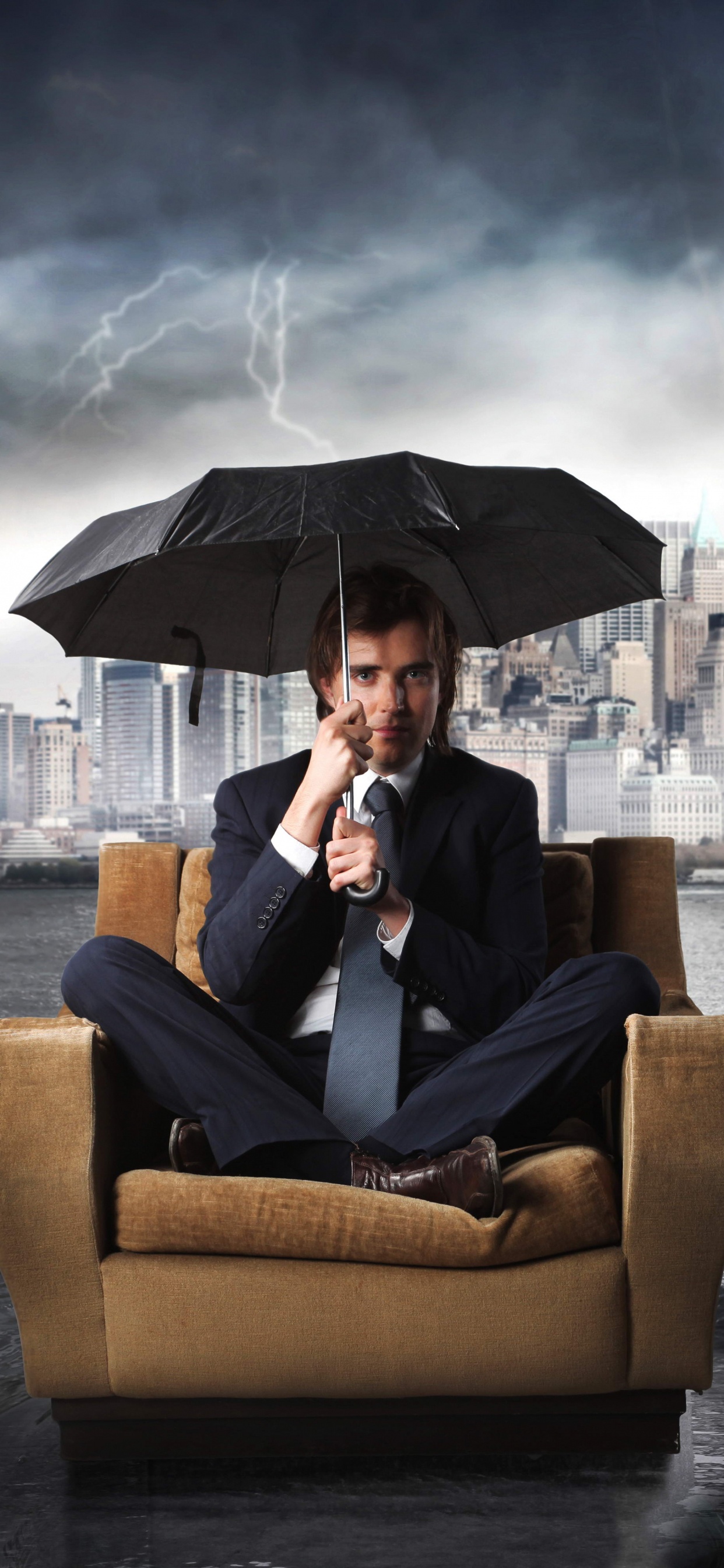 Обои сидящий, векторная графика, время лучший 1988-2003, компания, иллюстрация в разрешении 1242x2688