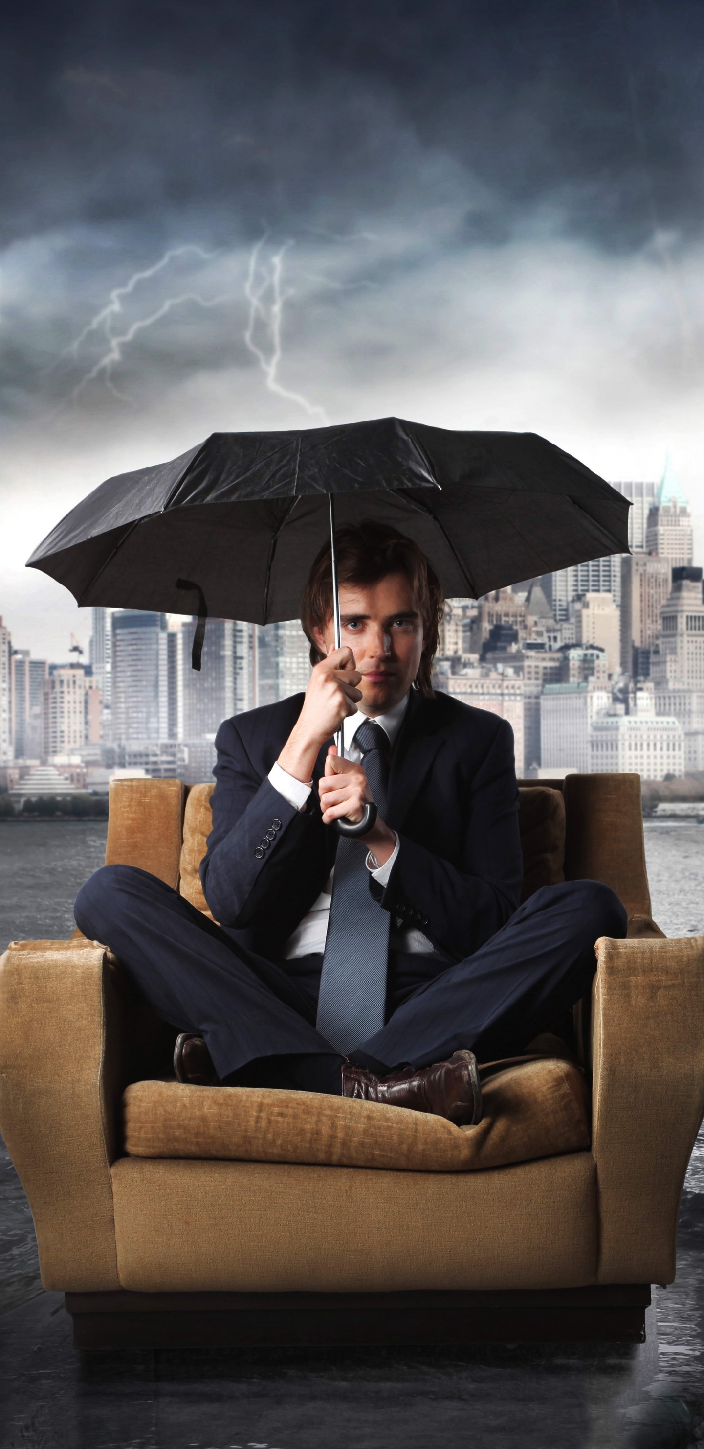 Обои сидящий, векторная графика, время лучший 1988-2003, компания, иллюстрация в разрешении 1440x2960