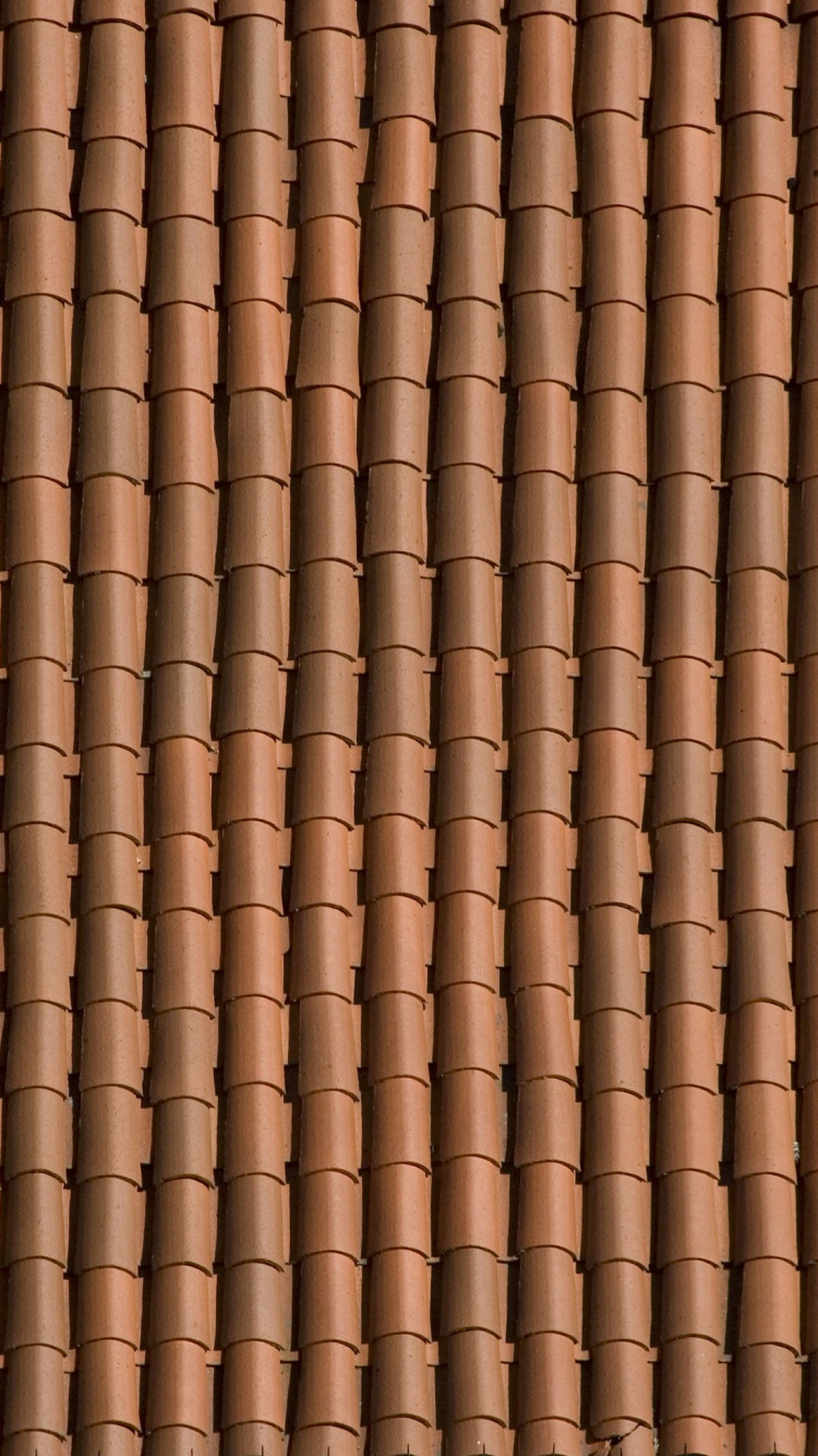 Обои стена, крыша, черепица, древесина, узор в разрешении 750x1334
