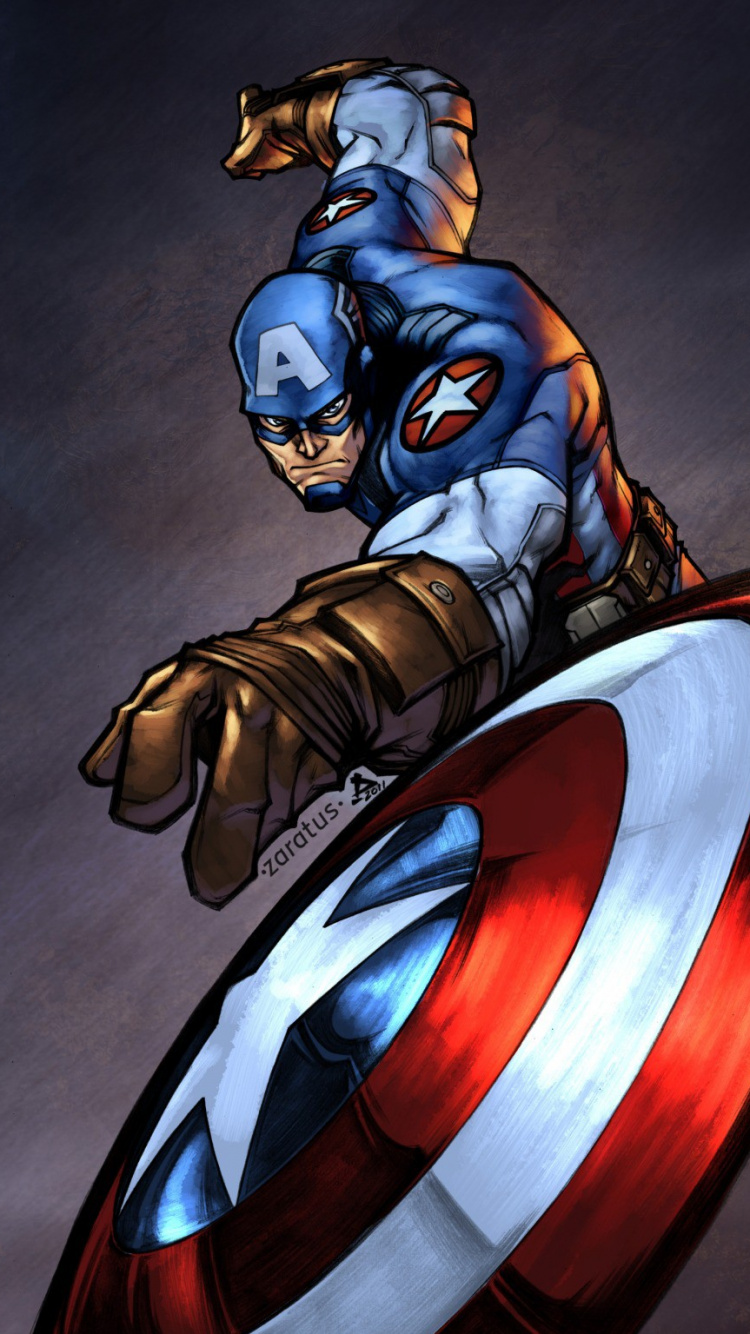 Обои Капитан Америка, Железный человек, ТОР, Халк, мститель в разрешении 750x1334