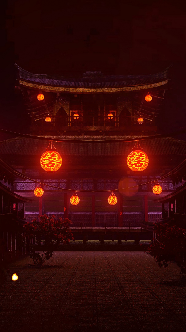 Обои темнота, свет, красный цвет, освещение, Апельсин в разрешении 750x1334