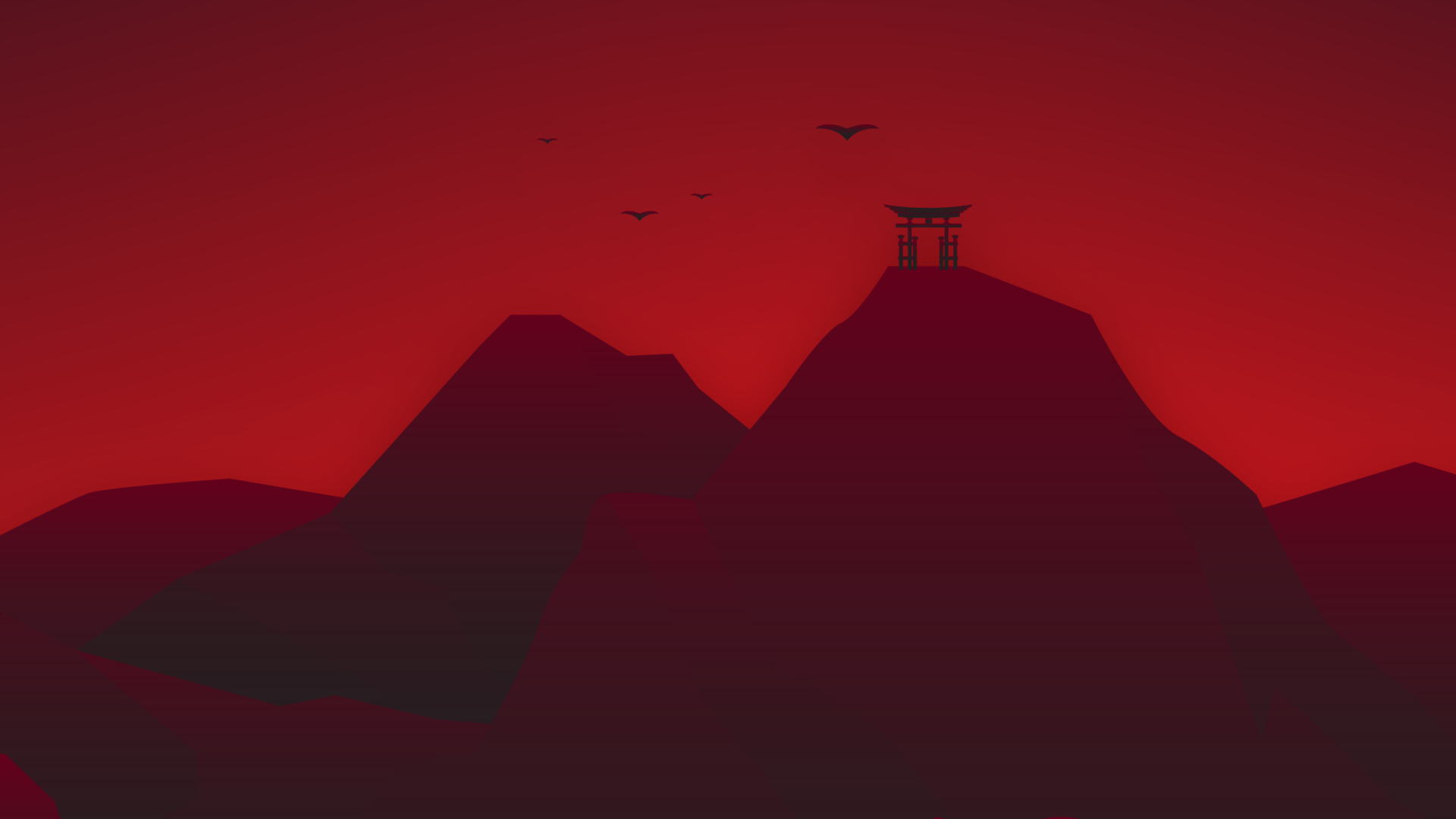 Обои геометрия, математика, атмосфера, птица, сумрак в разрешении 1920x1080