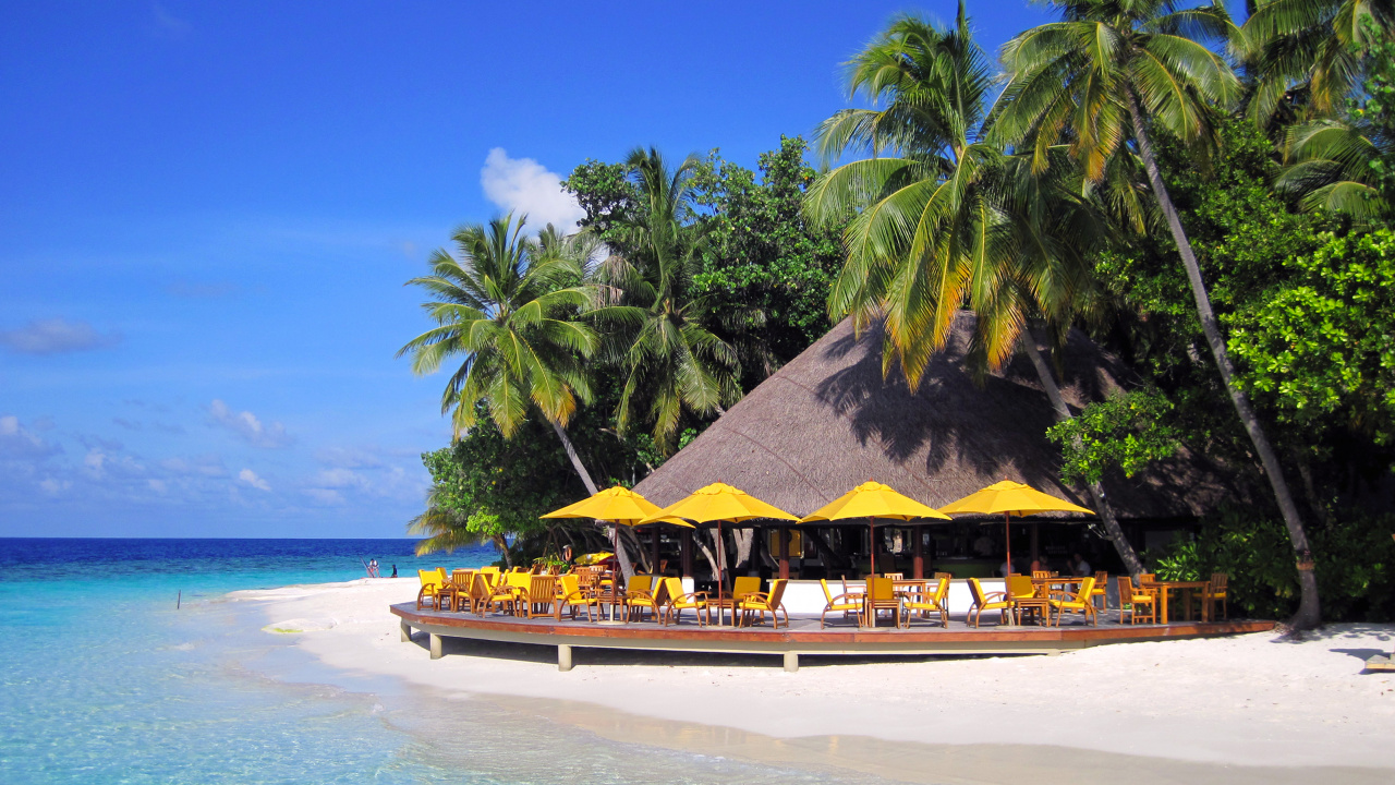 Обои Остров, отпуск, море, прибежище, тропическая зона в разрешении 1280x720