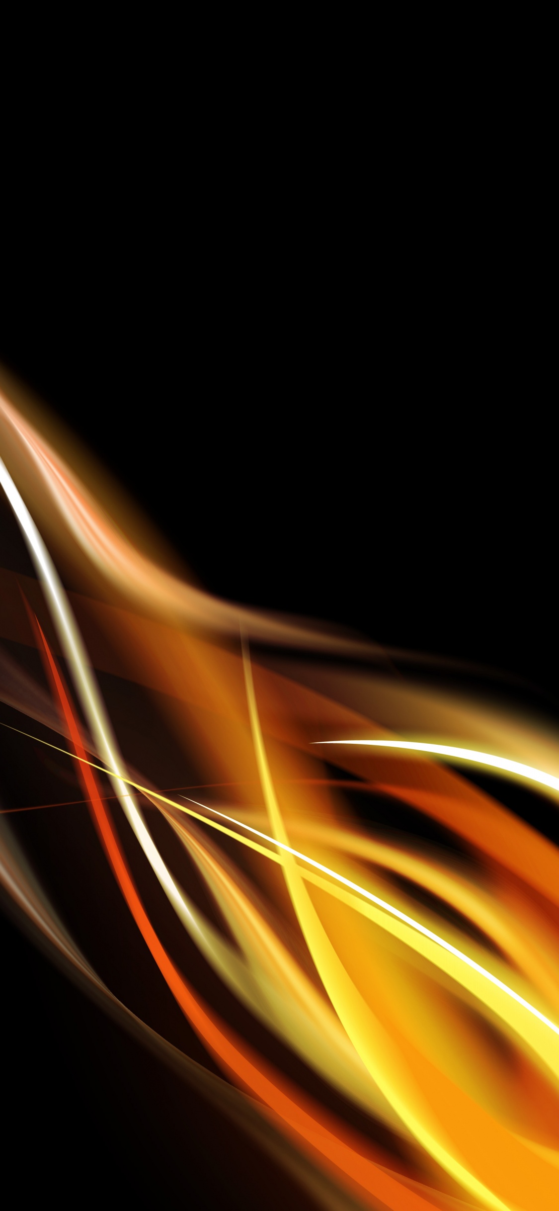 Обои пламя, свет, графика, векторная графика, графический дизайн в разрешении 1125x2436