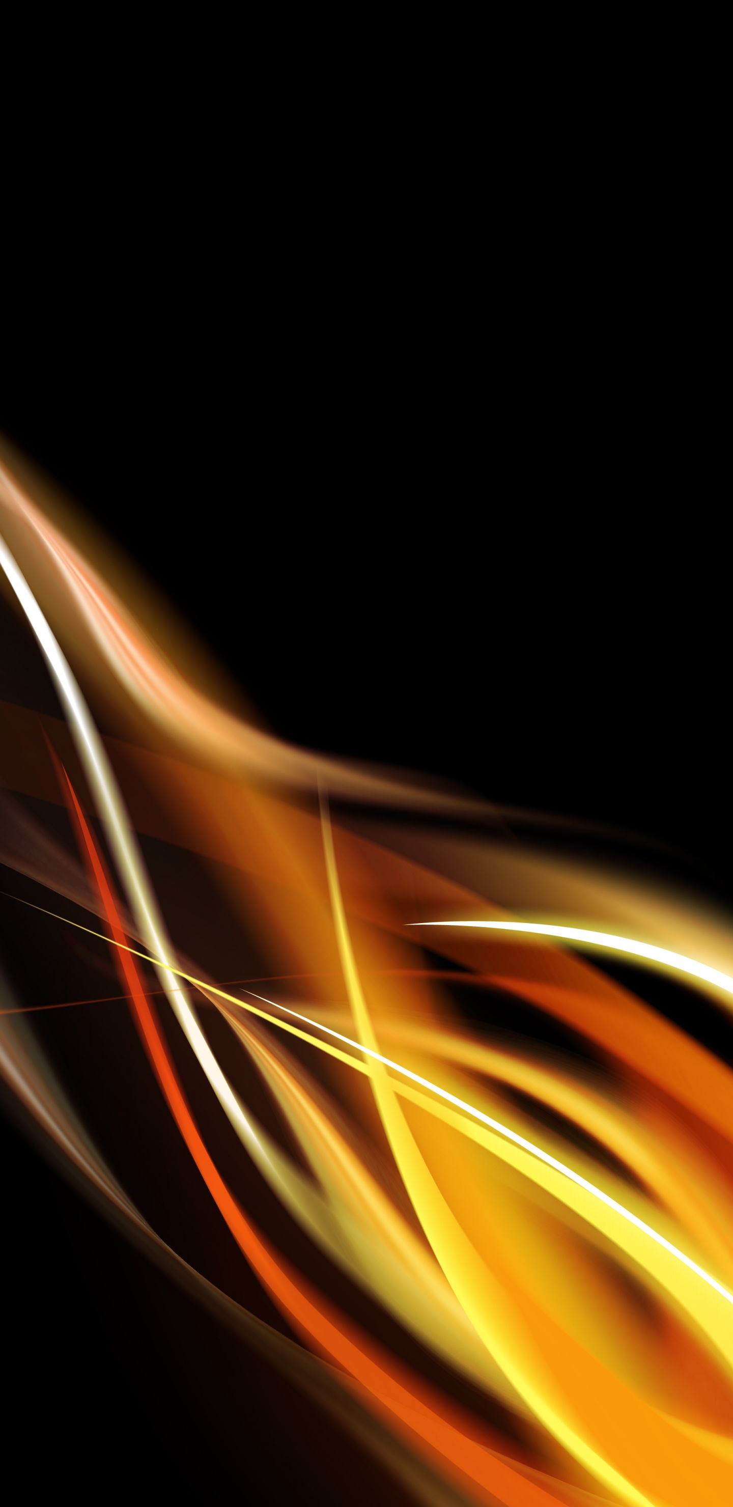 Обои пламя, свет, графика, векторная графика, графический дизайн в разрешении 1440x2960