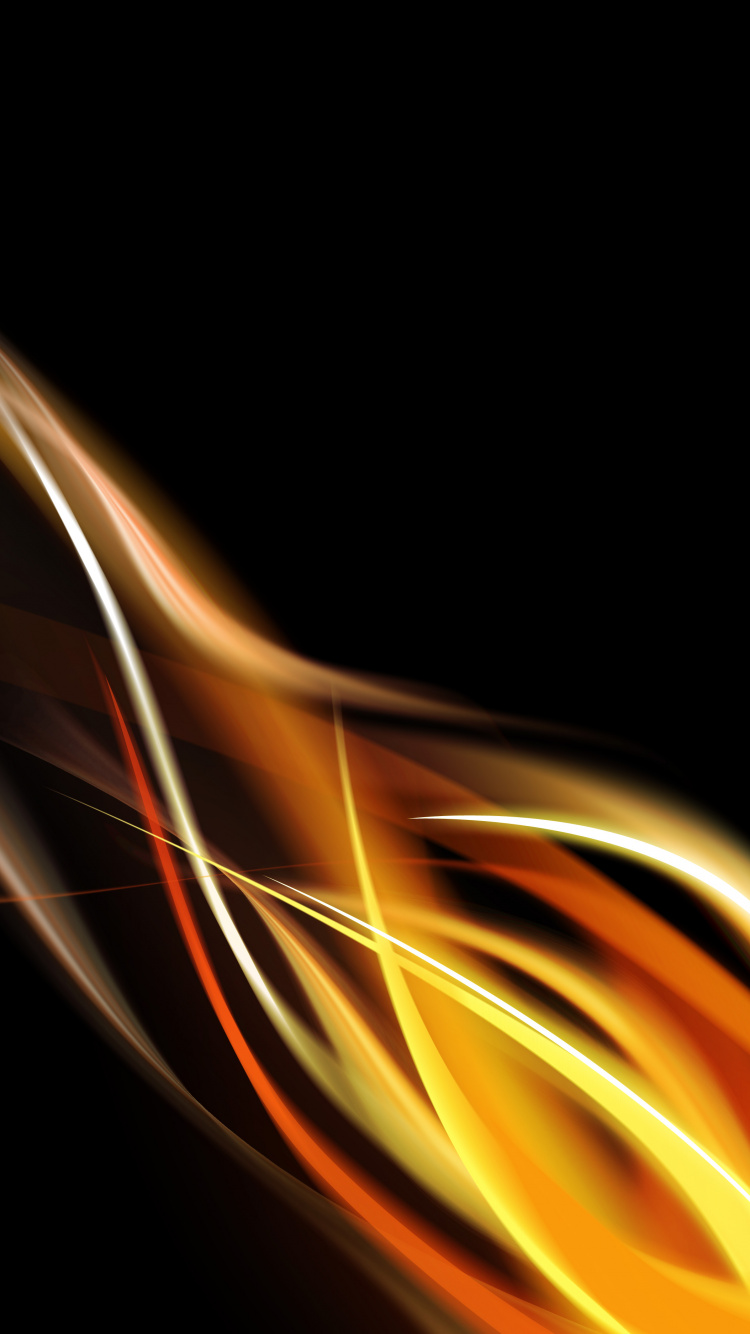 Обои пламя, свет, графика, векторная графика, графический дизайн в разрешении 750x1334