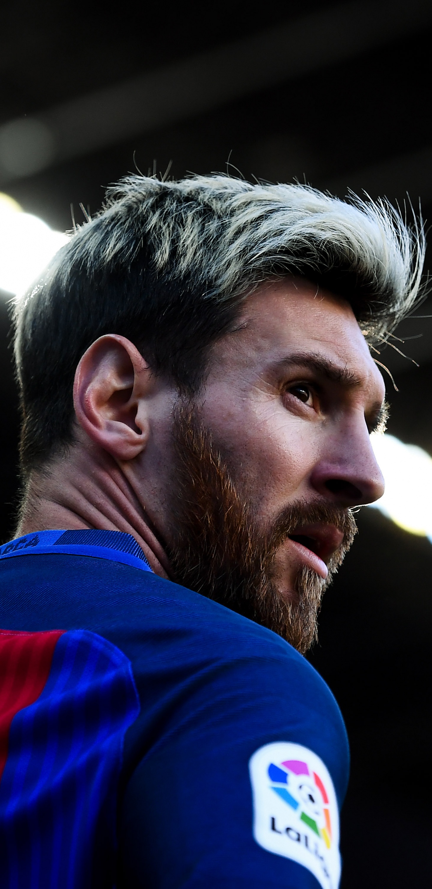 Обои Лионель Месси, ФК Барселона, волосы на лице, борода, игрок в разрешении 1440x2960